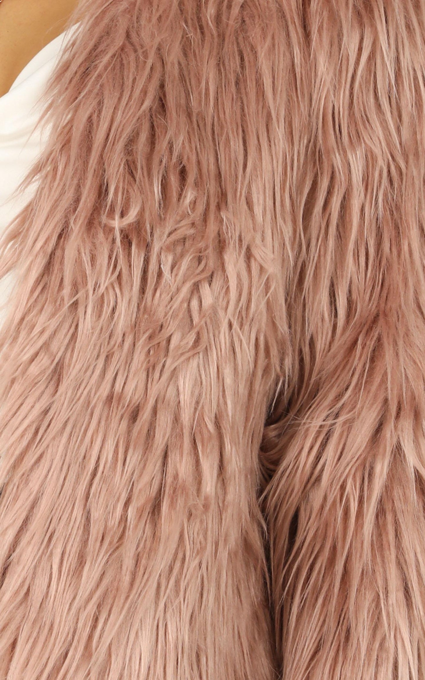 Faux Real Coat in Dusty Rose