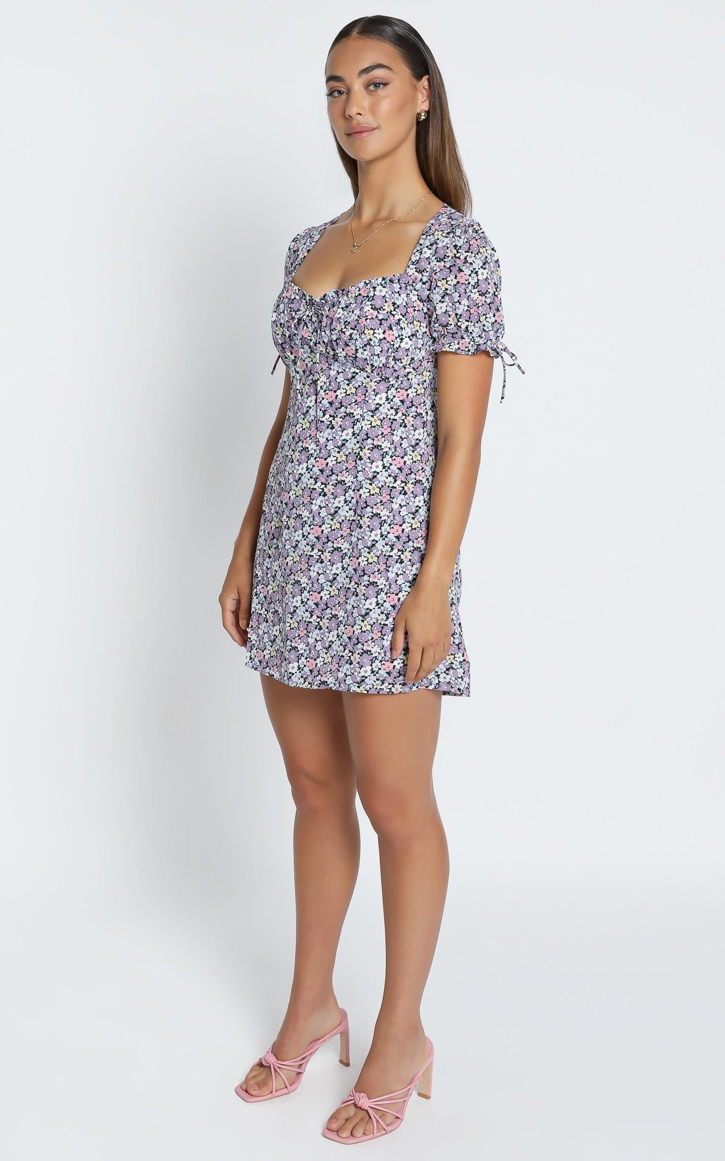 Felicity Dress in Purple Floral