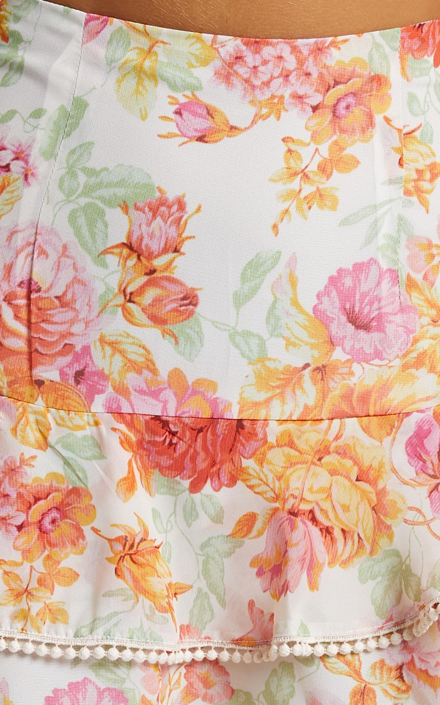 Final Resort Two Piece Ruffle Sleeve Mini Set in Romantic Floral