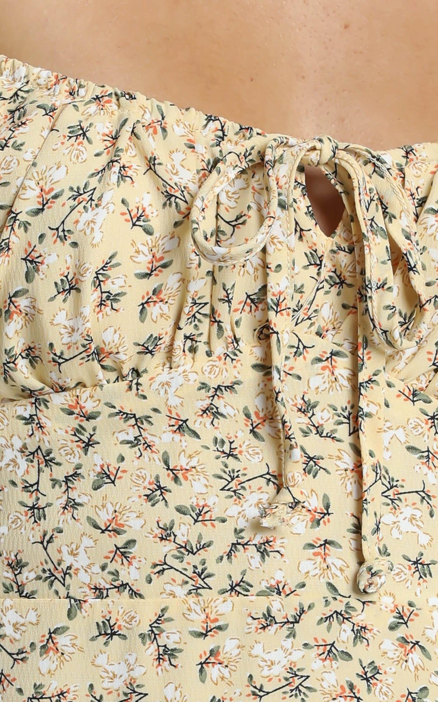 Fleur Dress in Yellow Floral