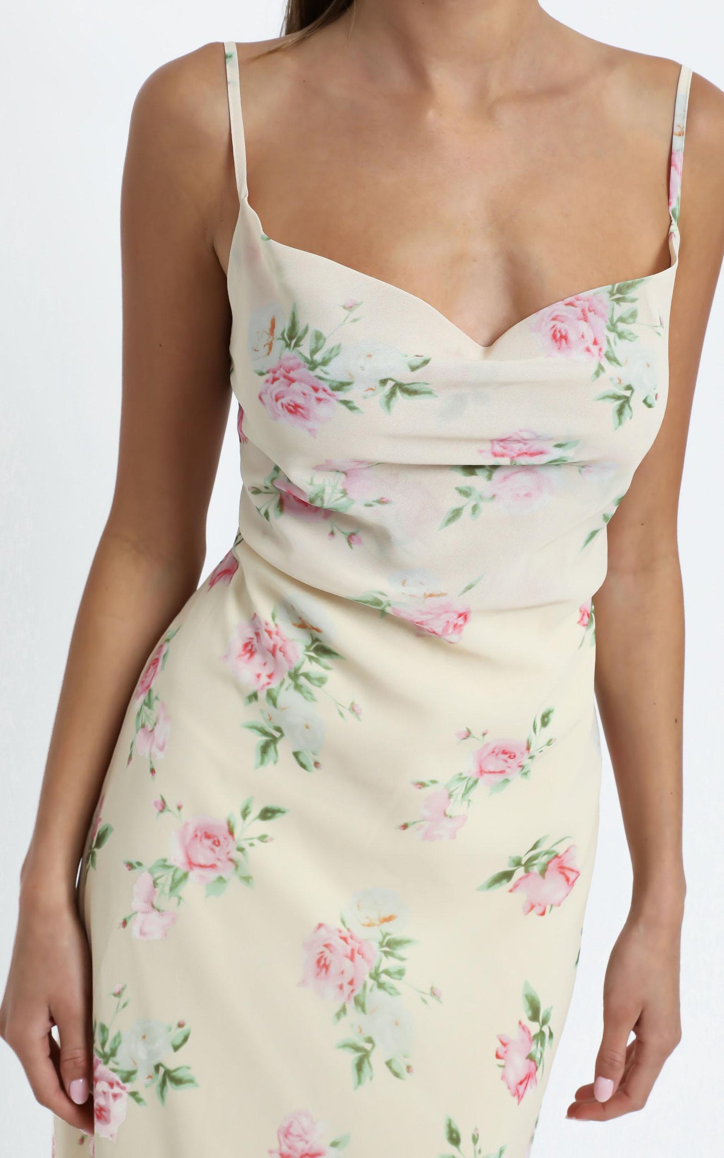 Flutter Dress in Cream Floral