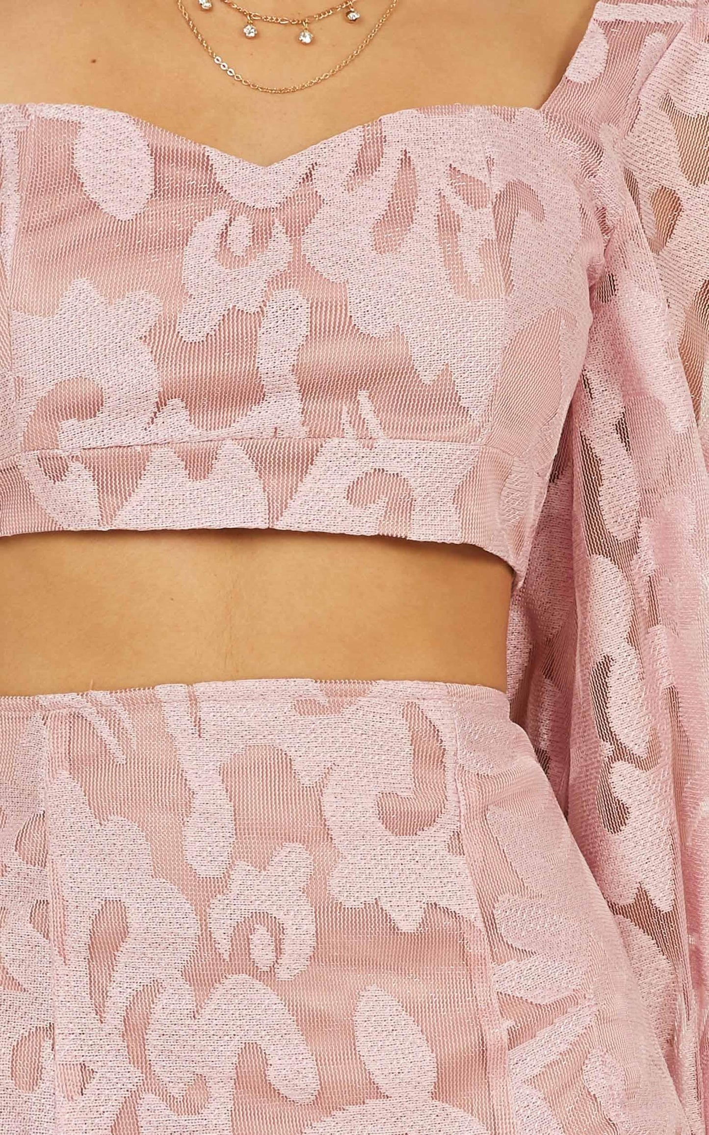 Fool You Two Piece Set In Blush