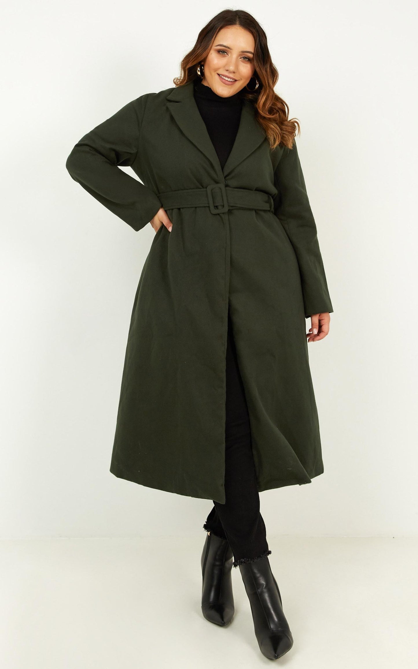 Green With Envy Coat In Forest Green