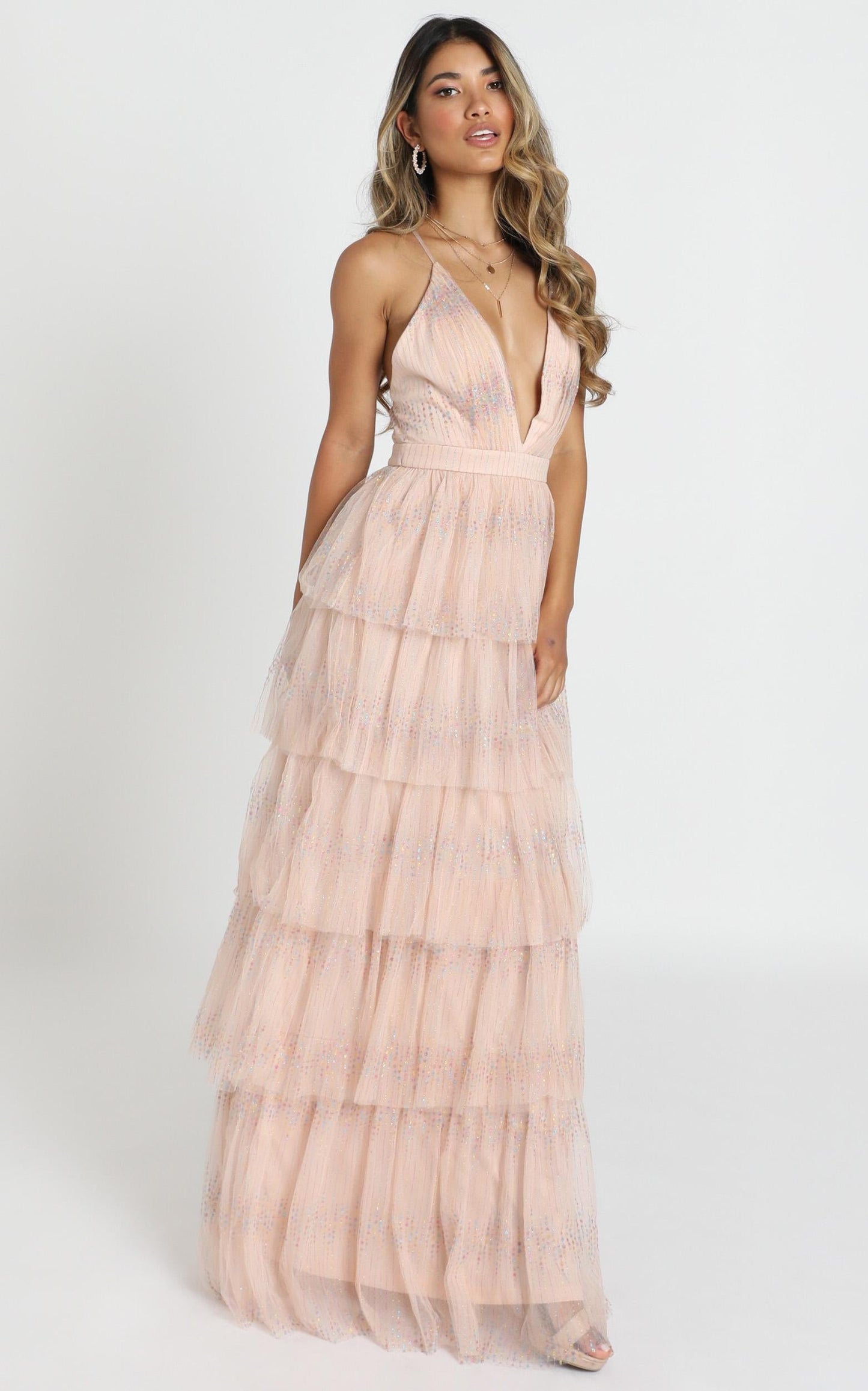 Hazel Maxi Dress In Blush