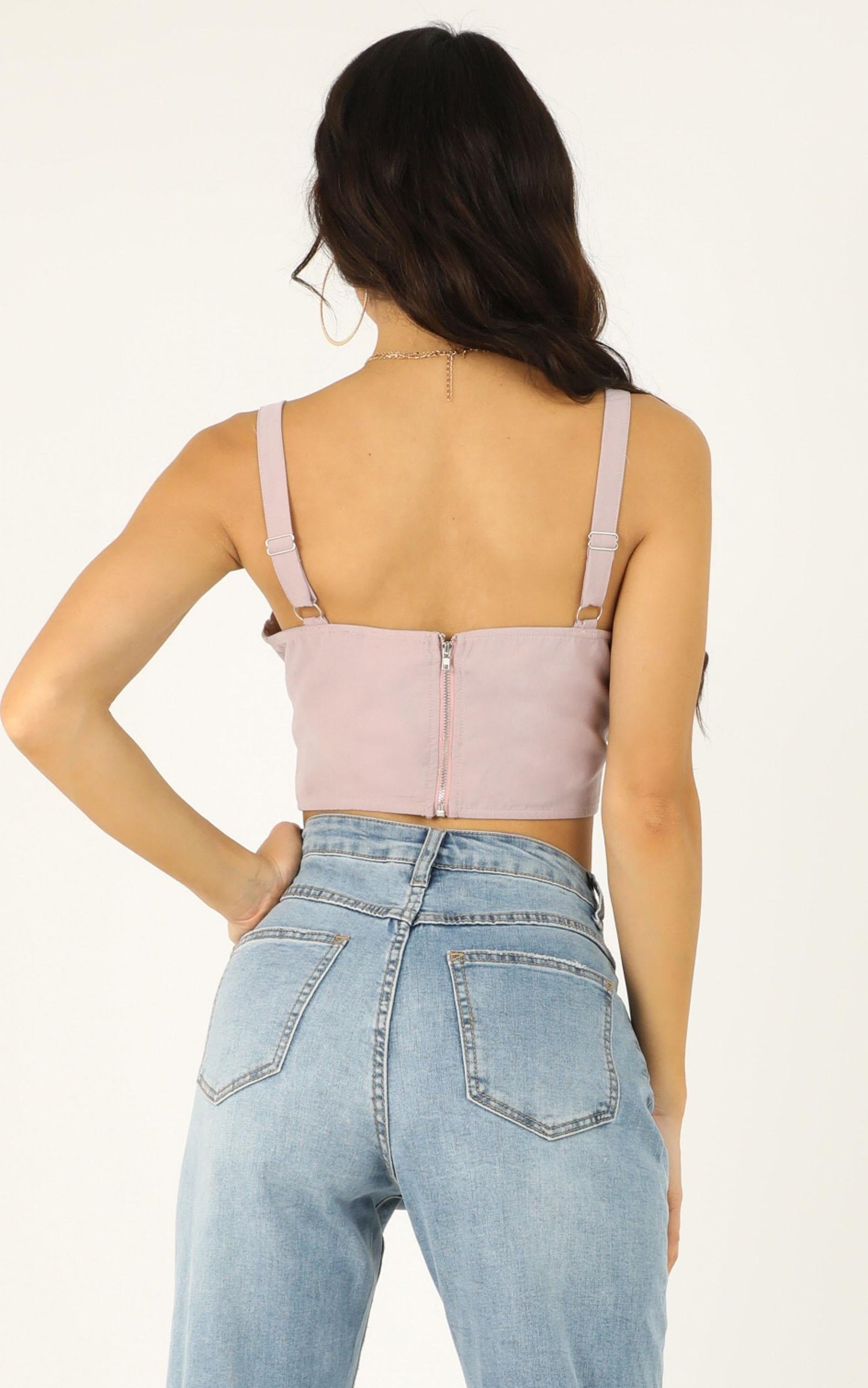 High Profile Top In Mauve