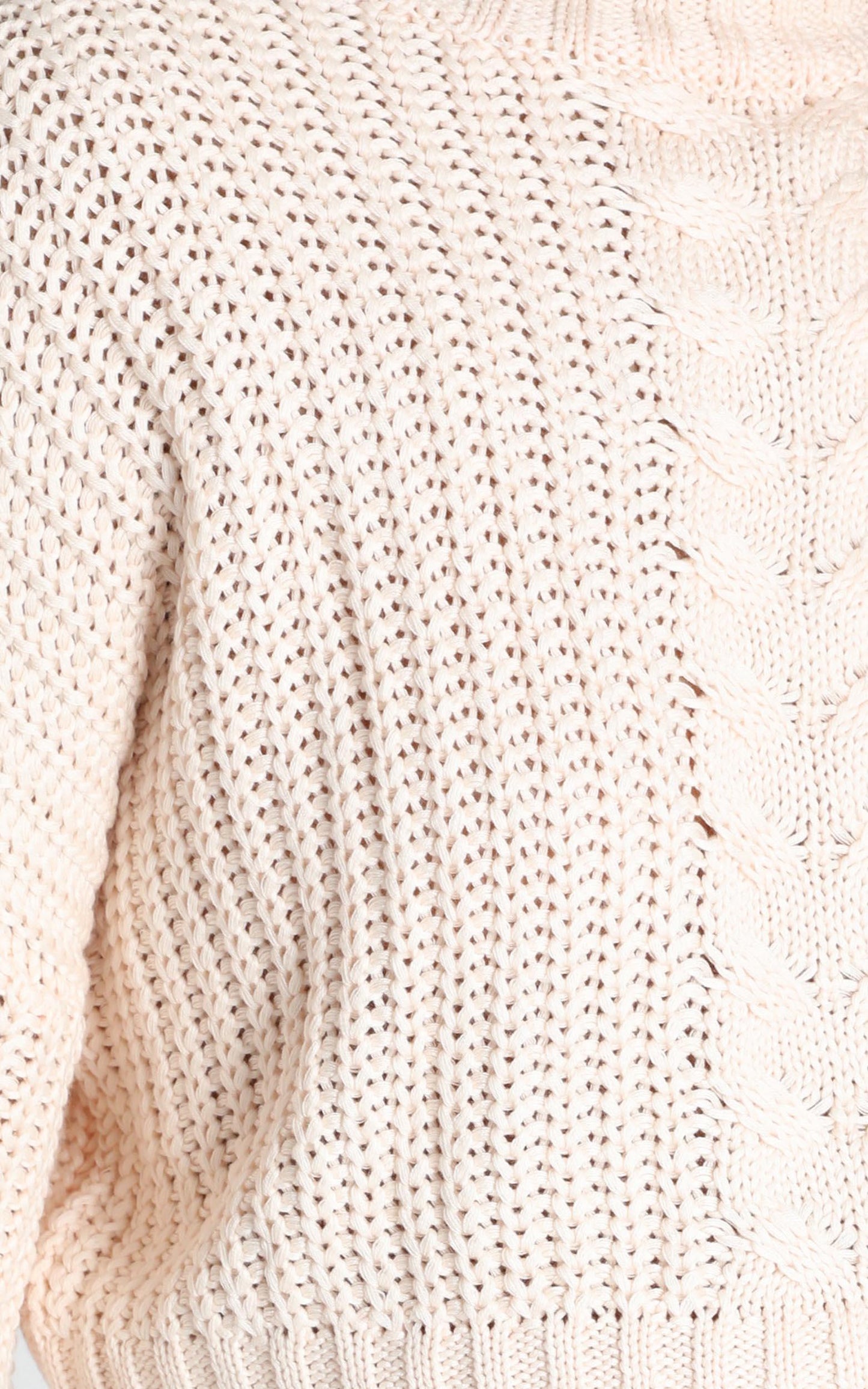 Hug Me Knitted Jumper In Beige