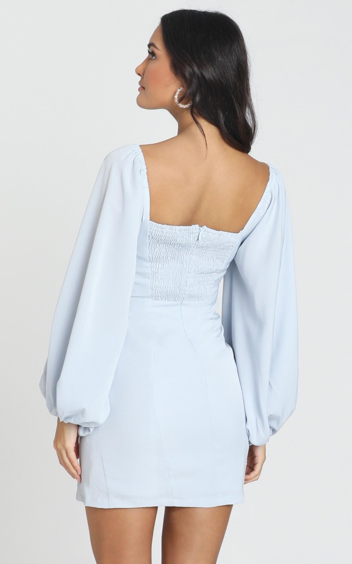 Hydrangea Dress in Powder Blue