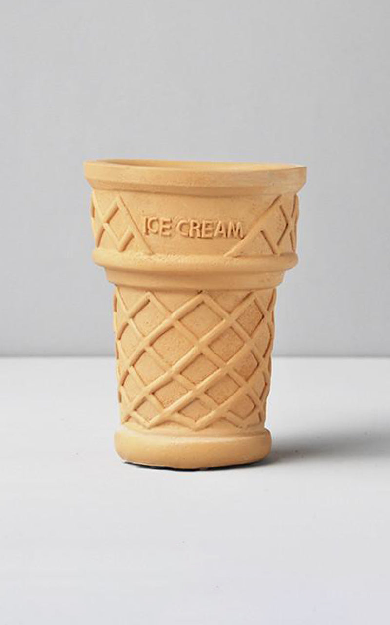 Ice Cream Cone planter in natural