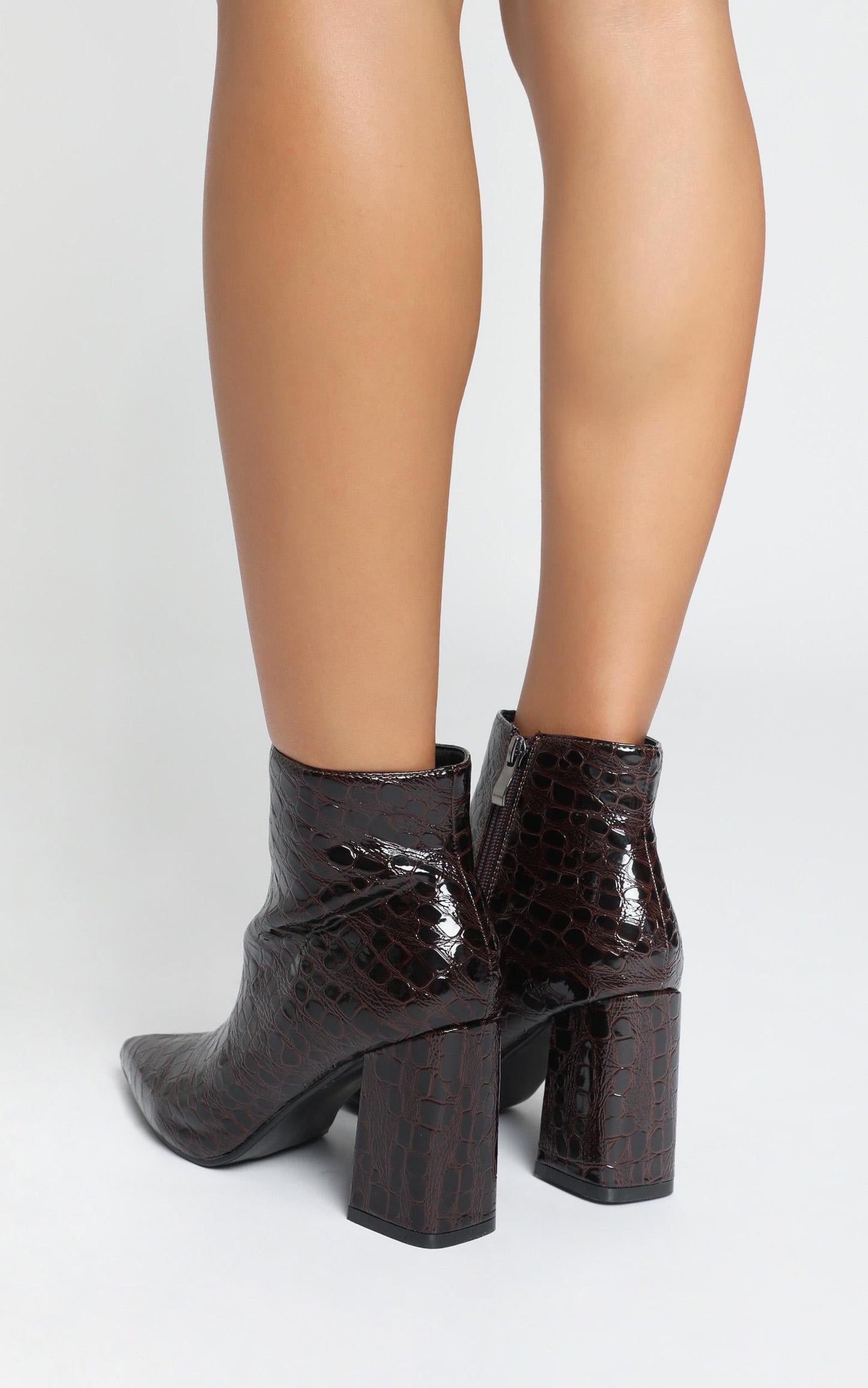 Therapy - Alloy Boots In Choc Croc