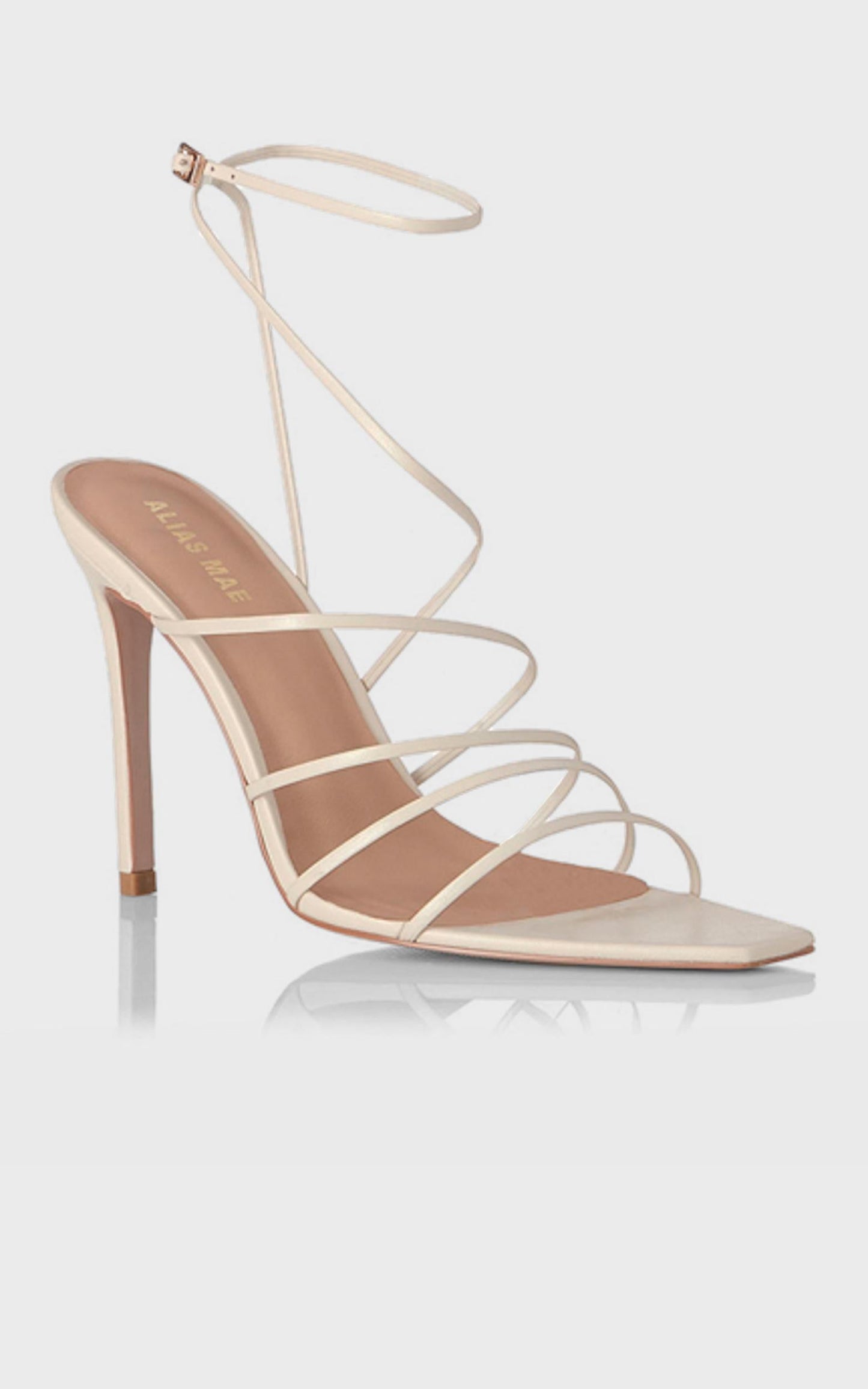 Alias Mae - Isabelle Heel in Ivory Kid Leather