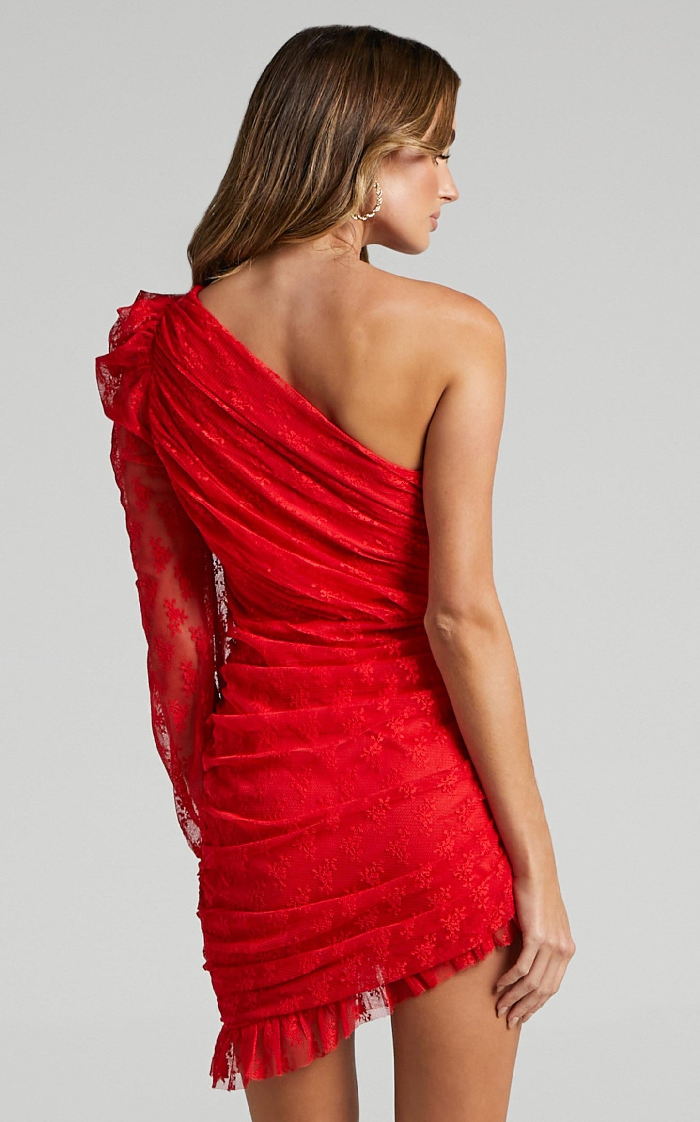 Its A Game Dress in Red Lace