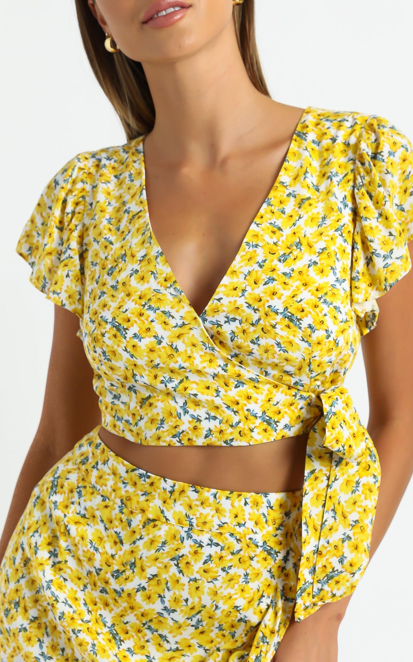 Karrie Two Piece Set in Yellow Floral