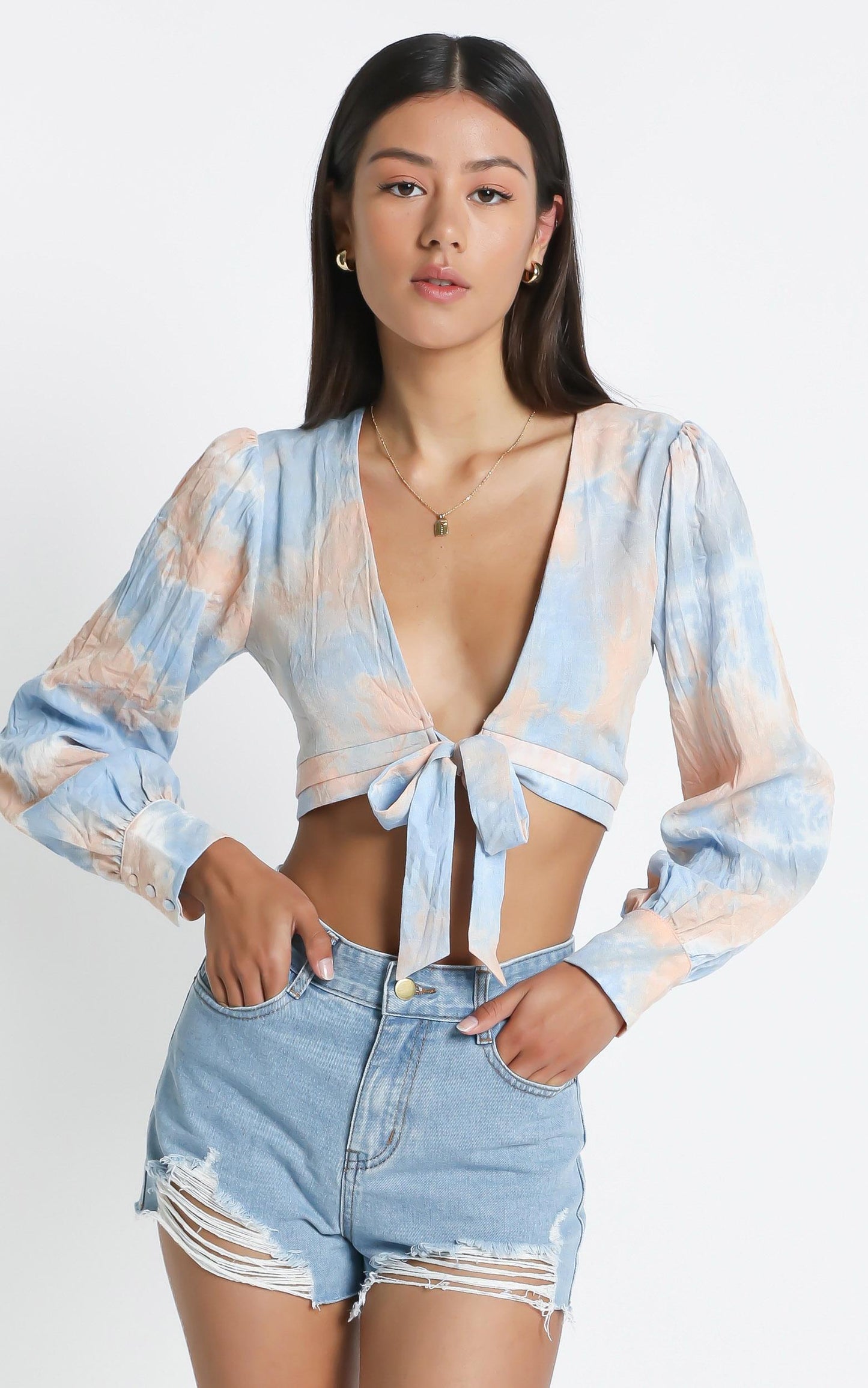 Kender Top in Blue Multi