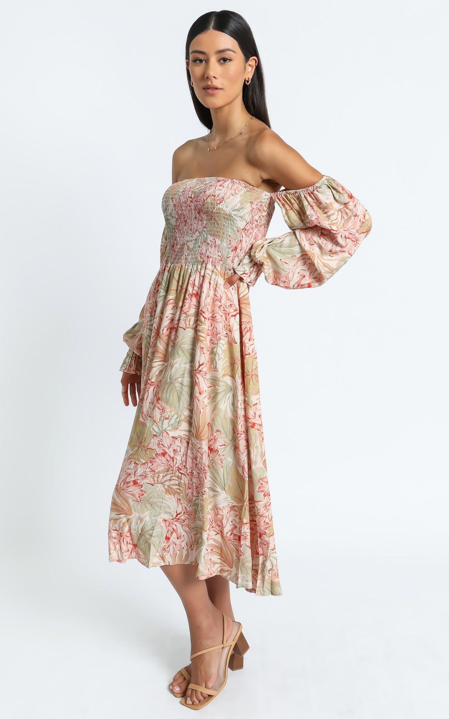 Laure Dress in Palm Print