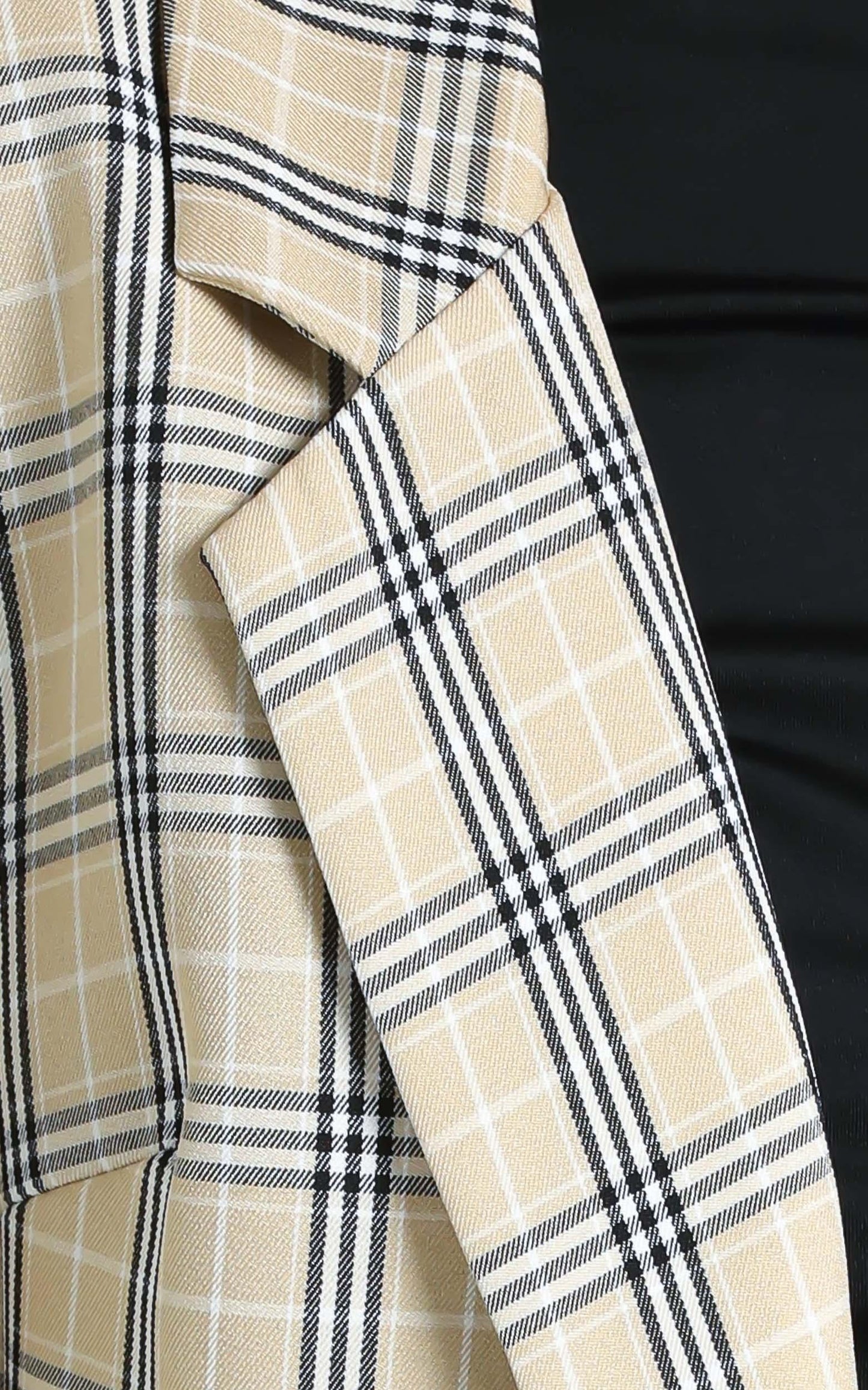 Lioness - The West Village Blazer in Beige Check