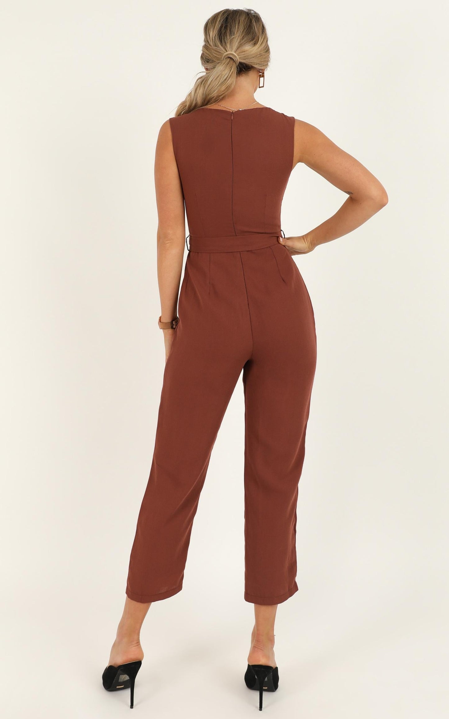 Lightning Speed Jumpsuit In Dusty Rose