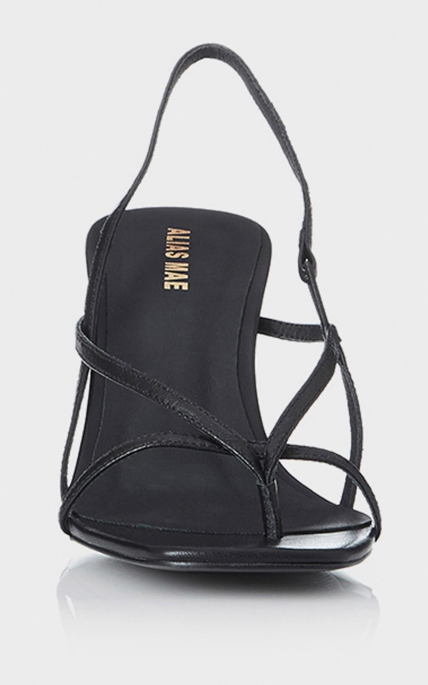 Alias Mae - Lilo Heel in Black Kid Leather