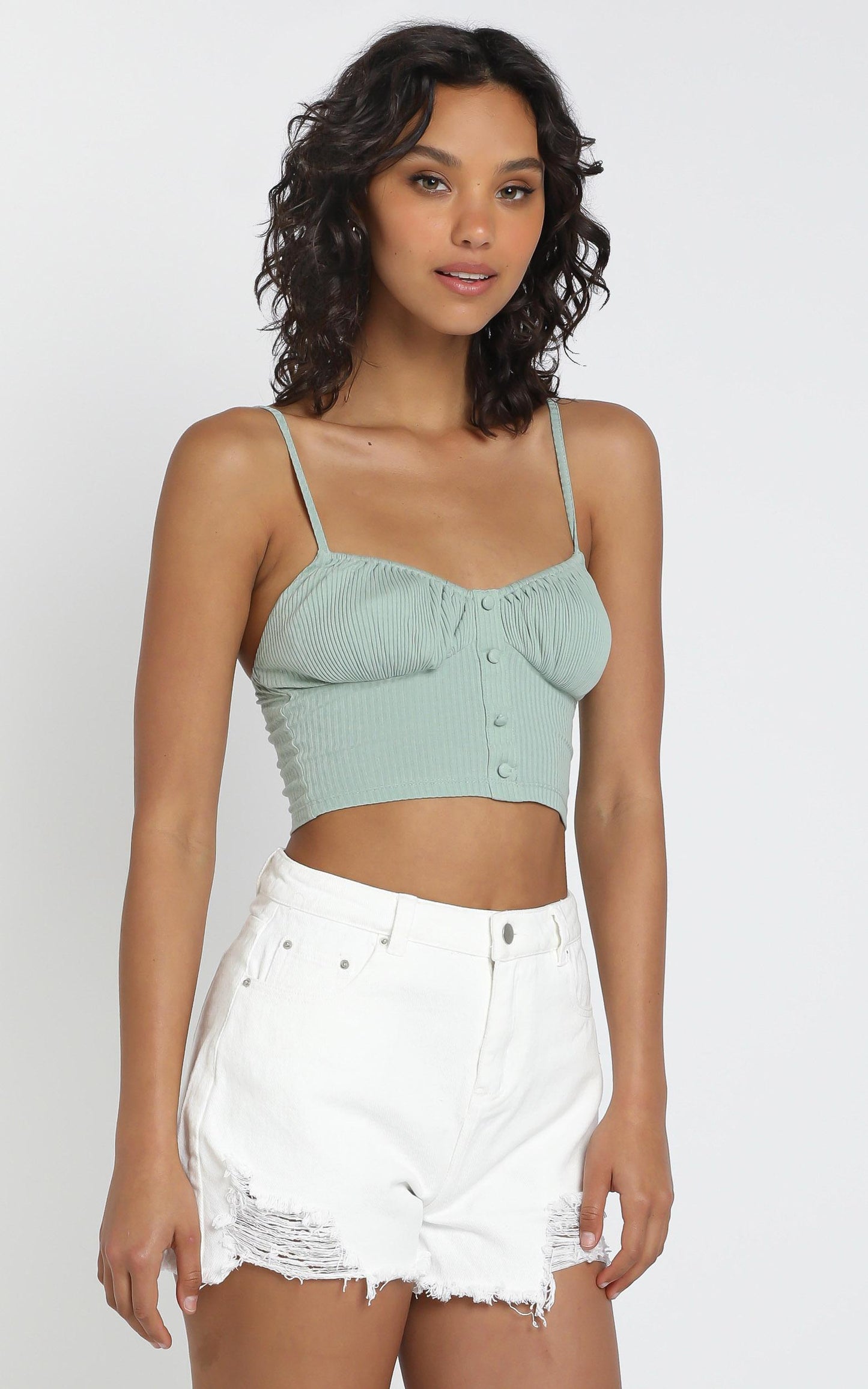 Loco Shorts in White Denim