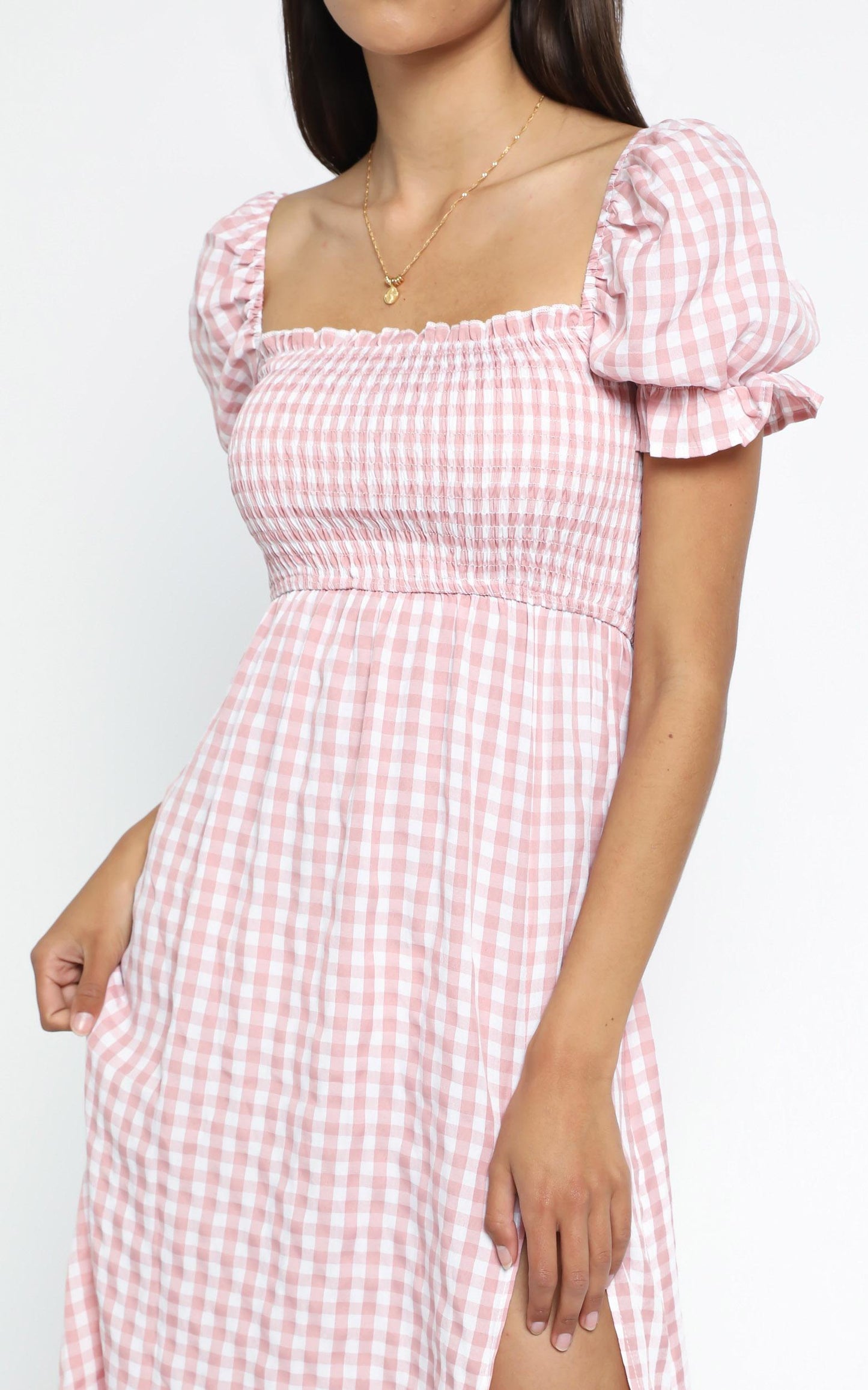 Lowe Dress in Pink Check