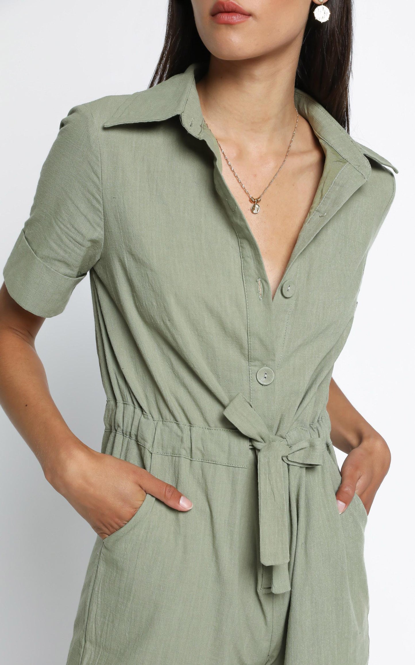 Marinie Jumpsuit in Khaki