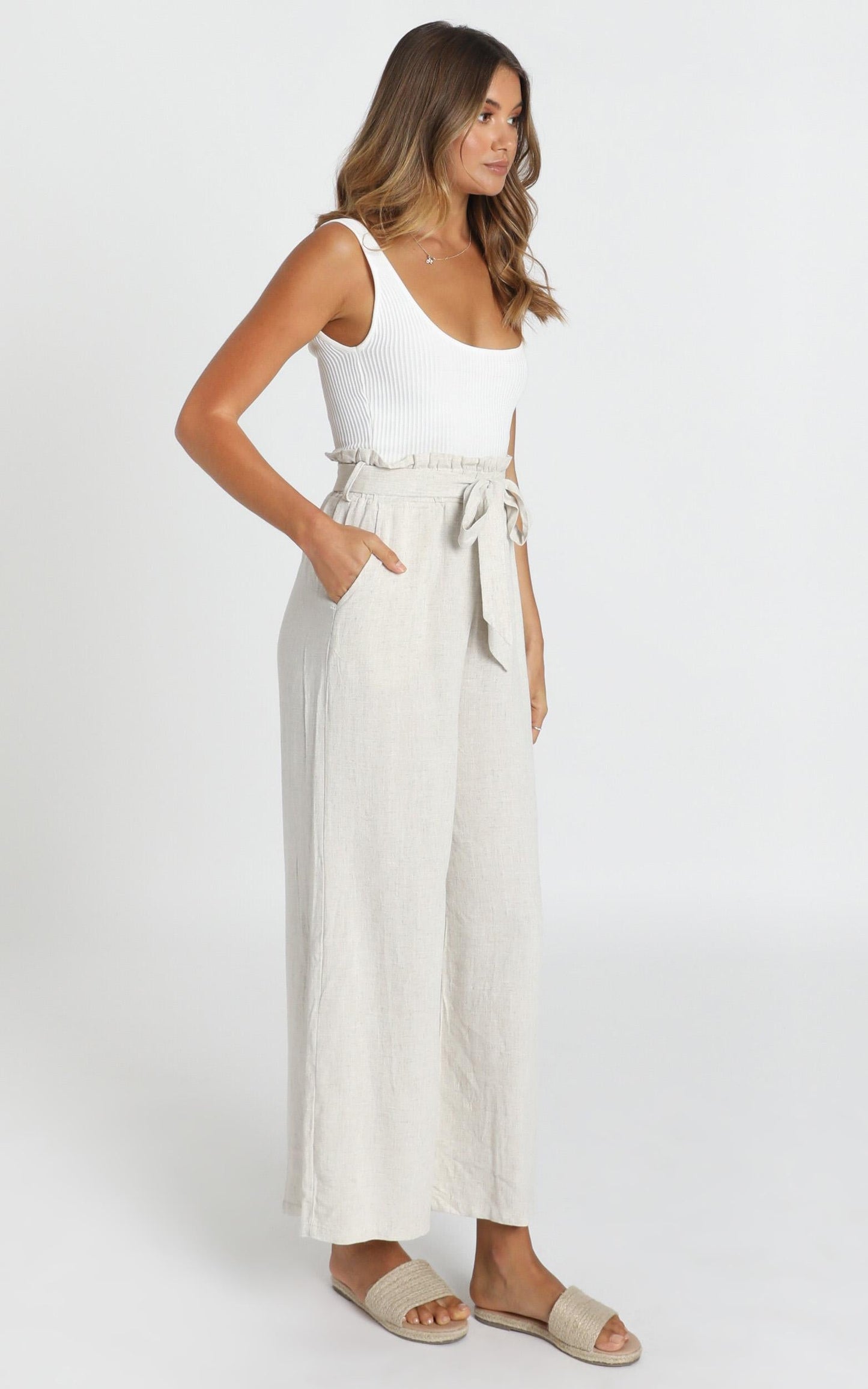 Material Girl Pants In Beige