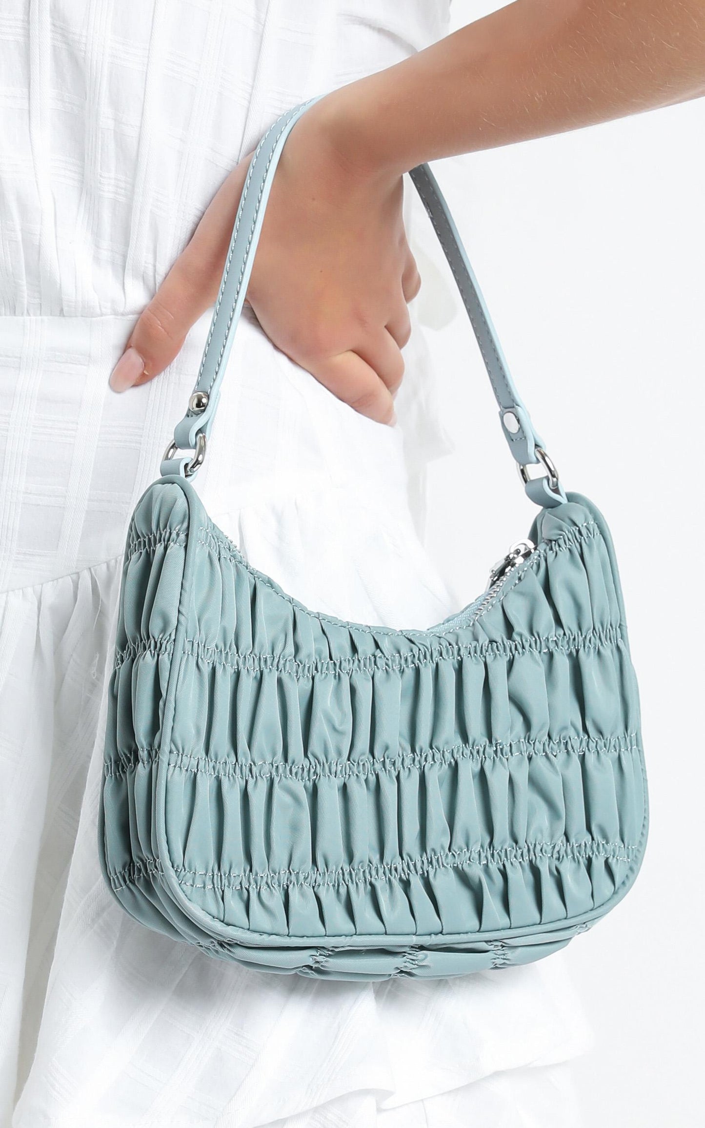Georgia Mae - The Melrose Bag in Soft Blue Nylon