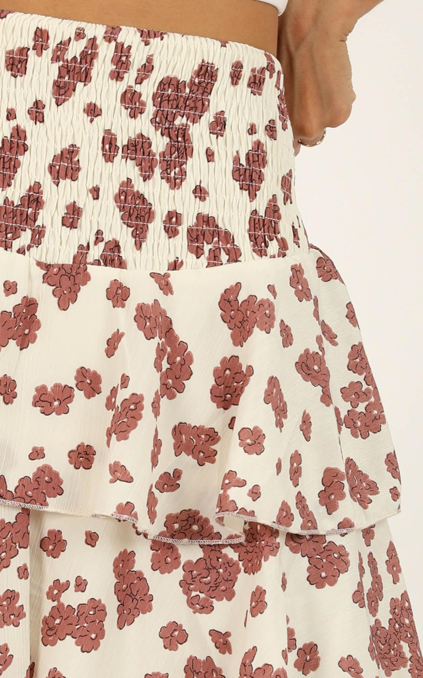Message To You Skirt In Cream Floral