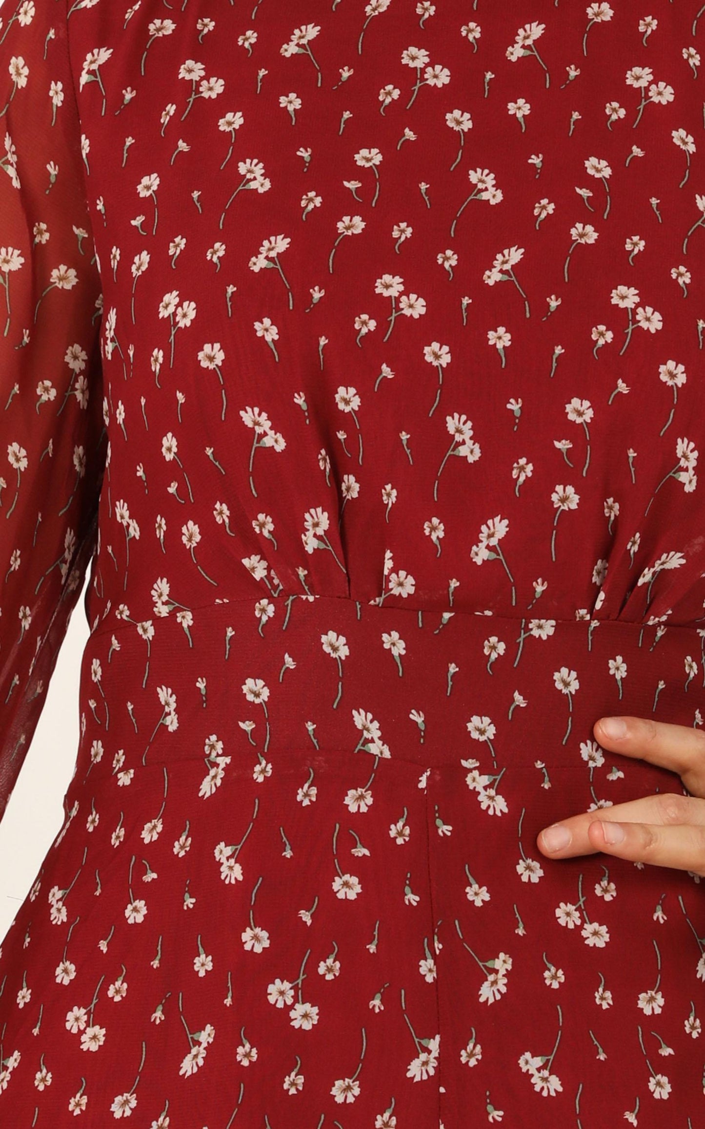 Minus The Fuss Playsuit In Wine Floral