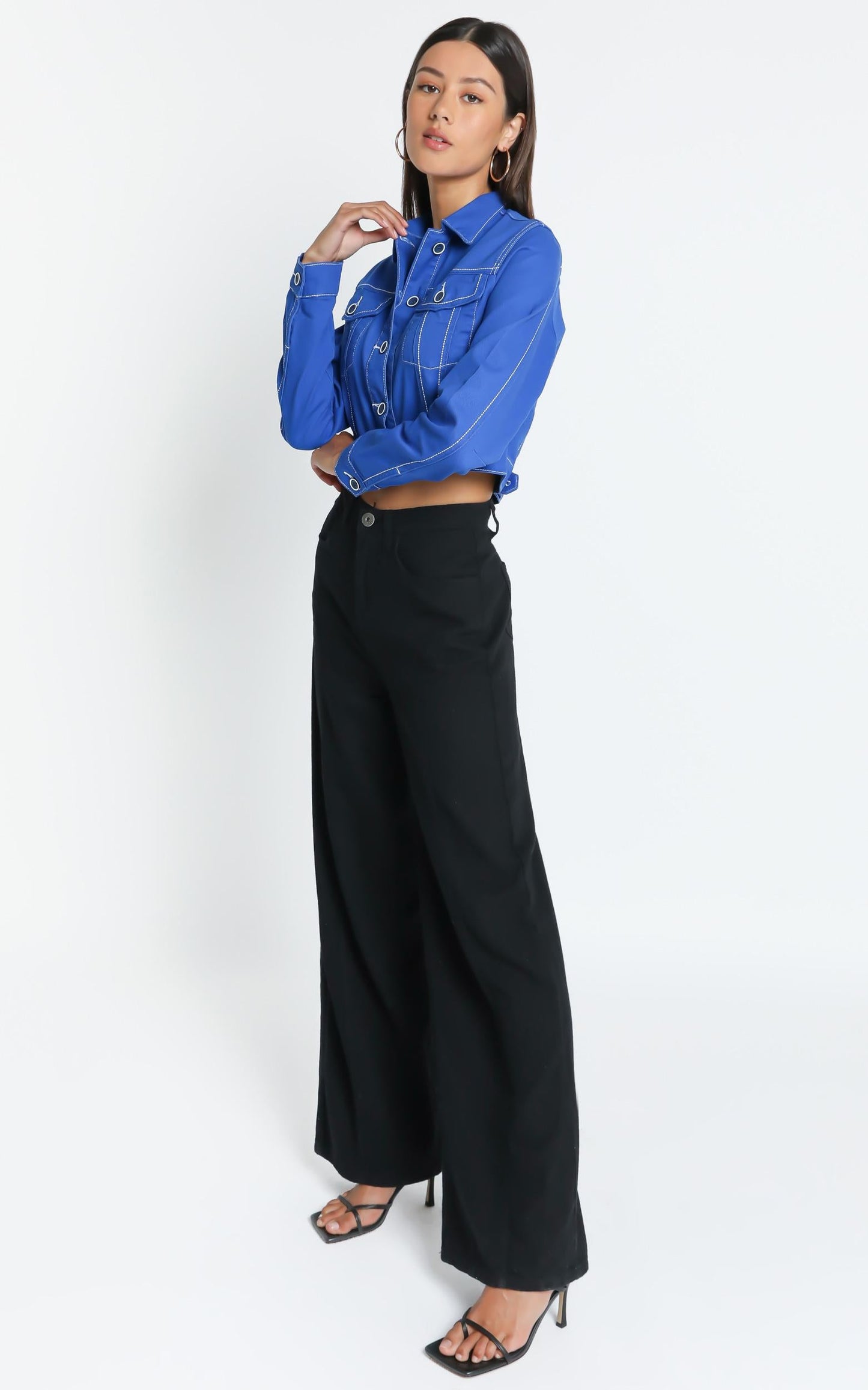 Lioness - Reign Denim Jacket in Cobalt Blue
