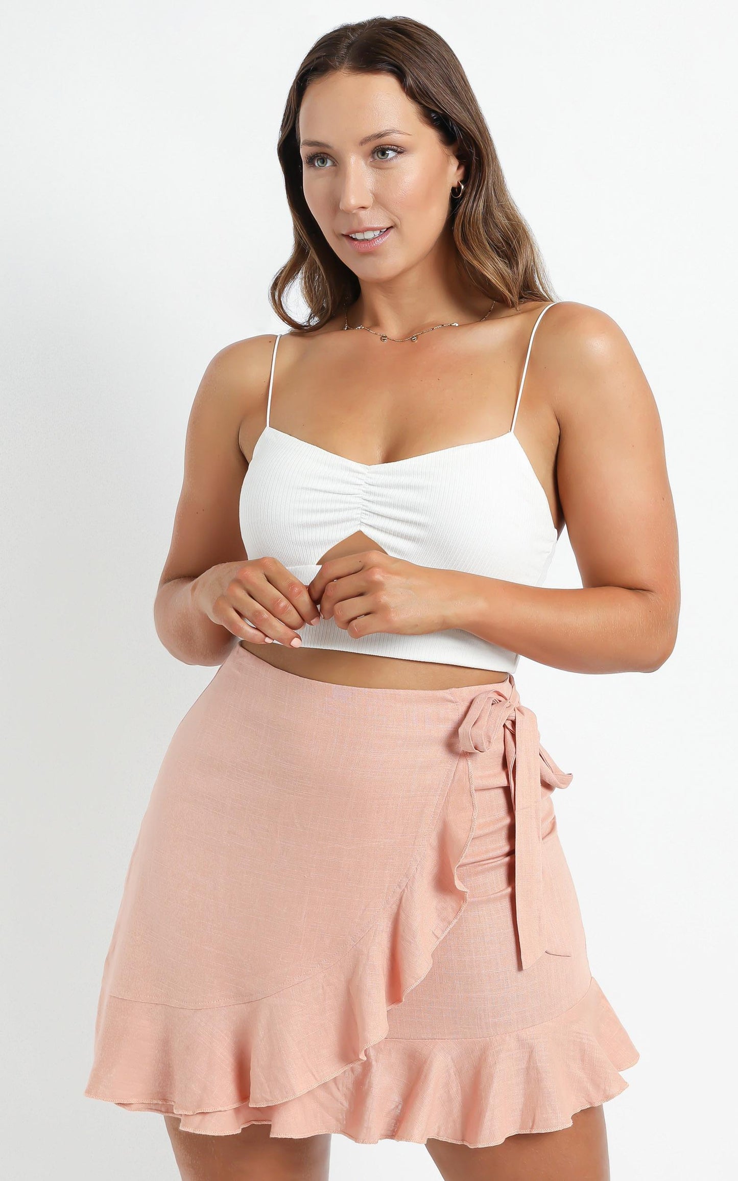 Over And Under Skirt in Dusty Rose