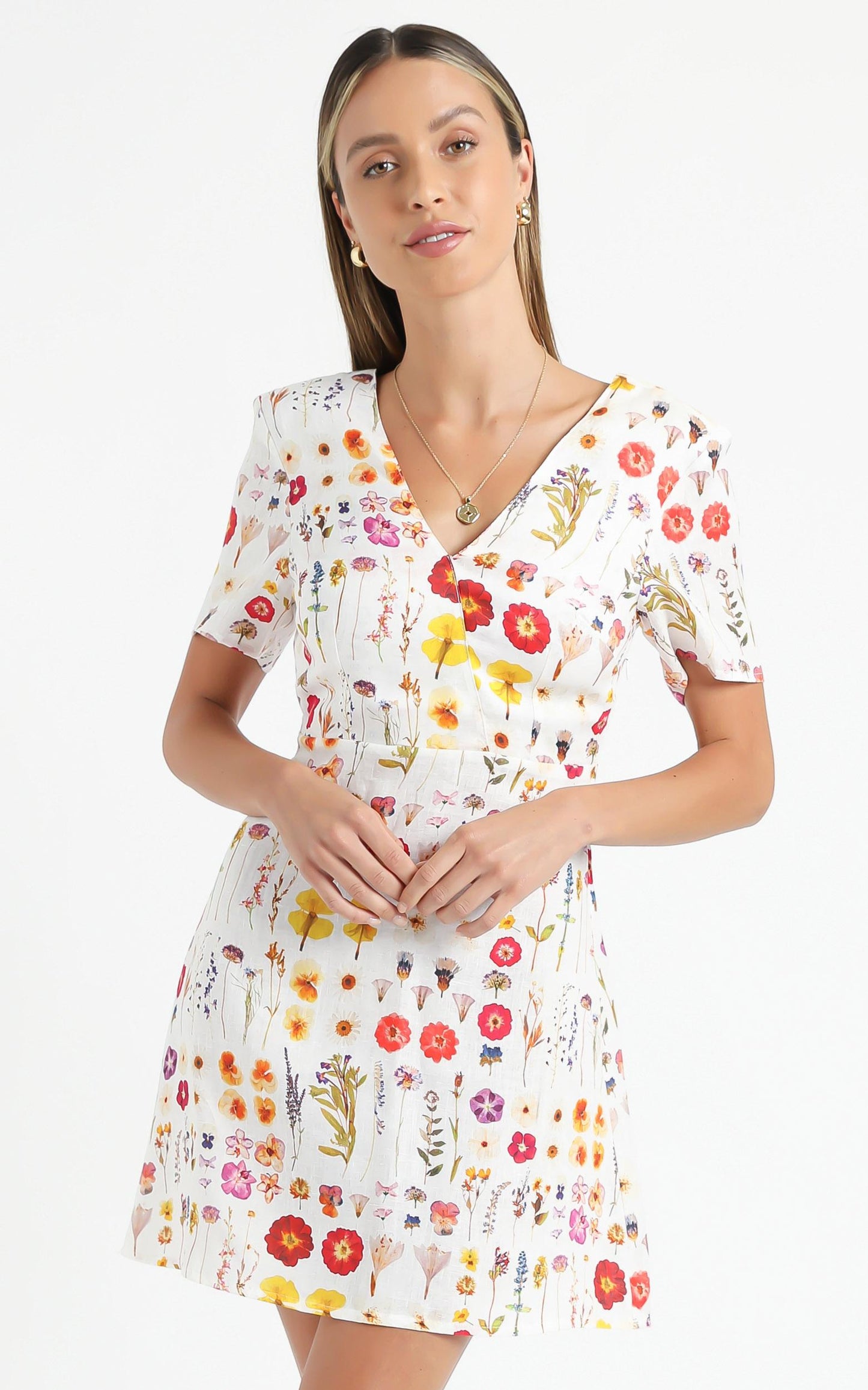 Cools Club - Party Dress in Pressed Floral
