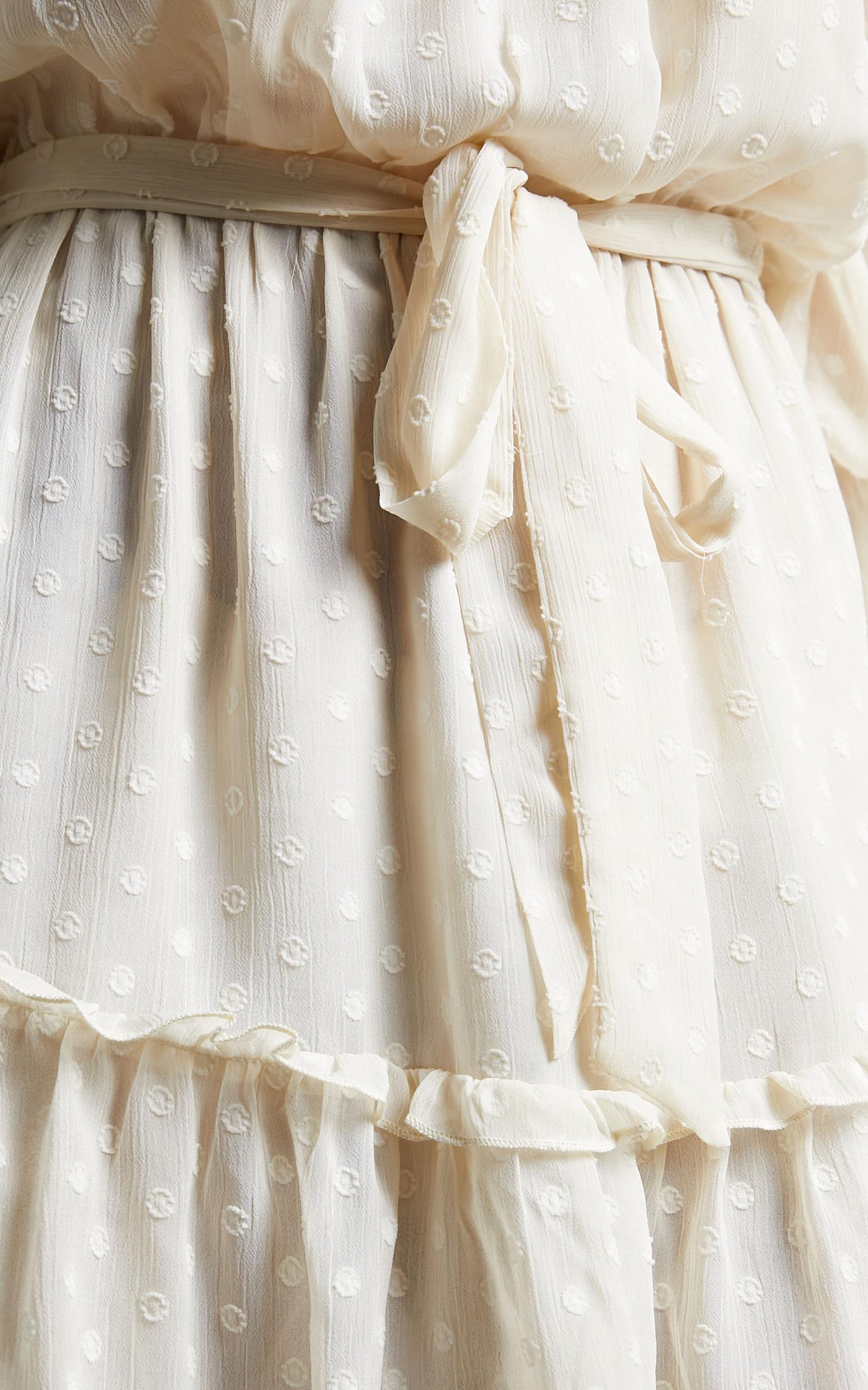 Party Life Off Shoulder Mini Dress in Cream