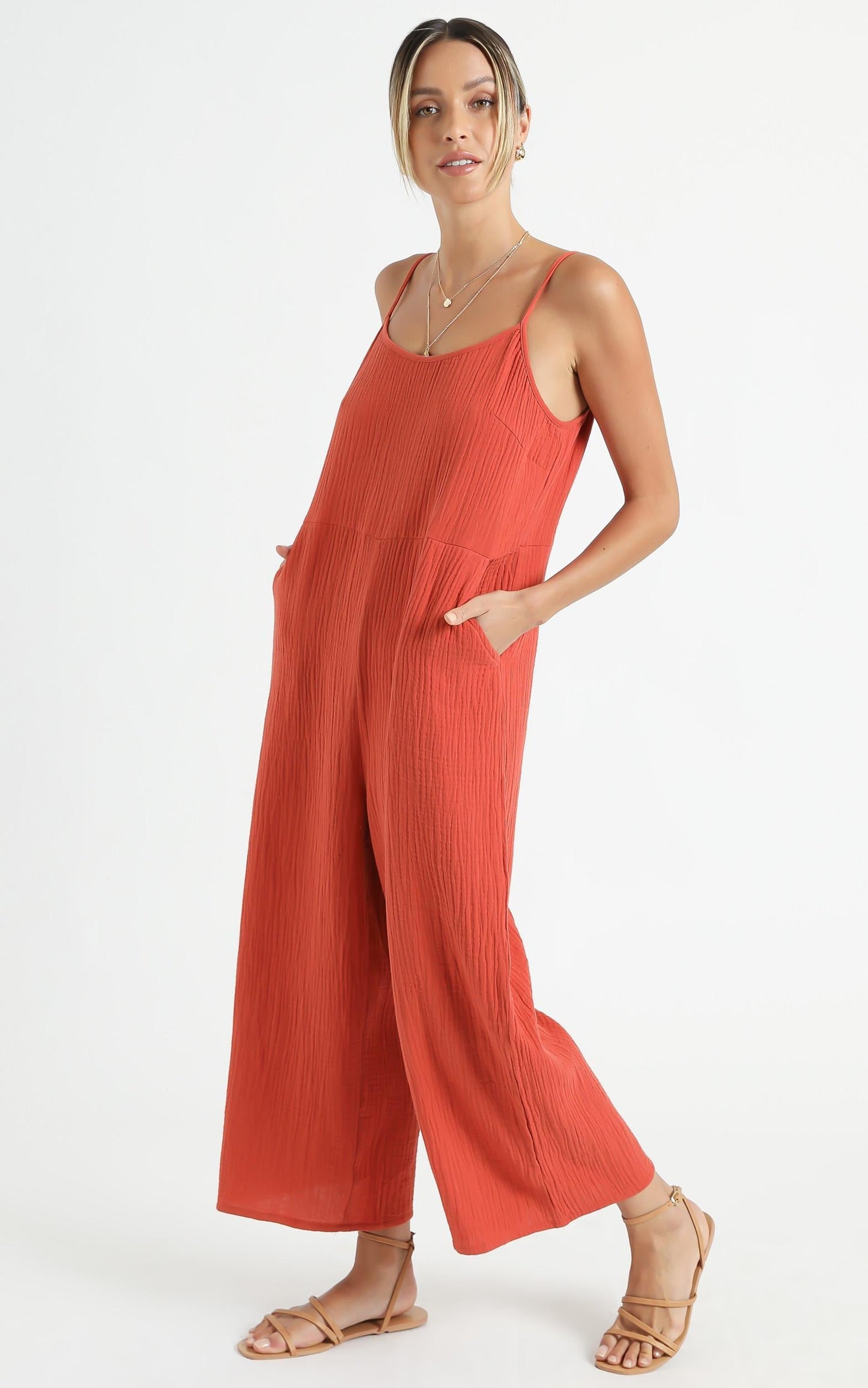 Perfect Day Jumpsuit in Rust