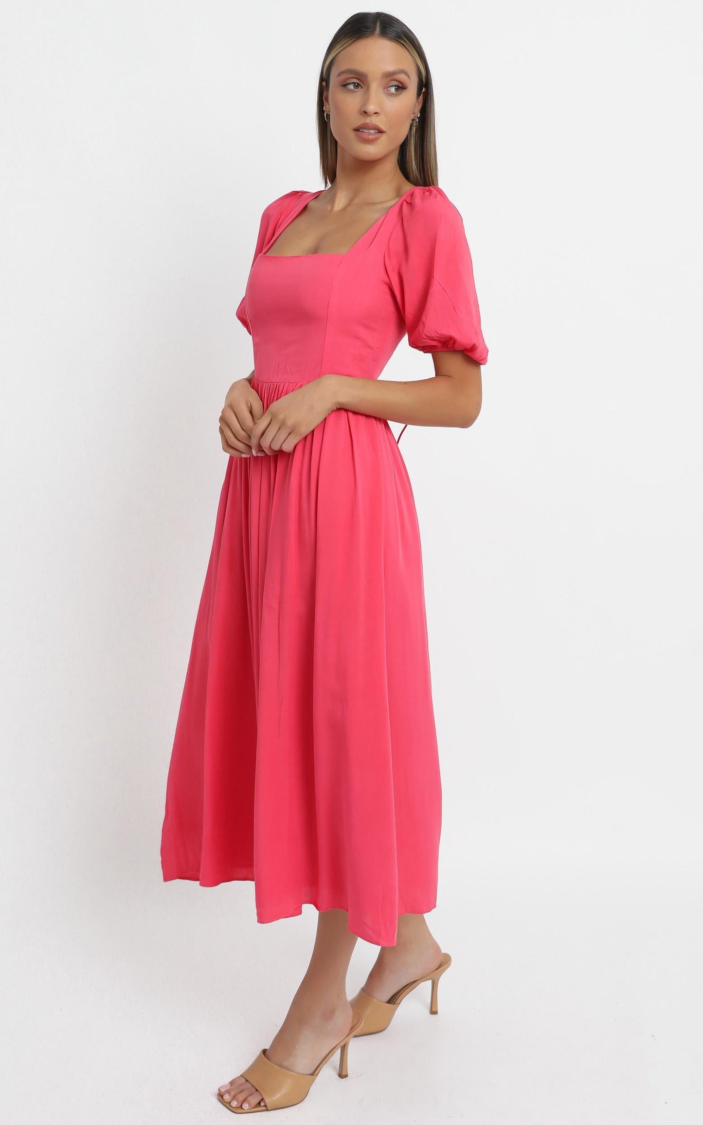 Poppy Dress in Hot Pink