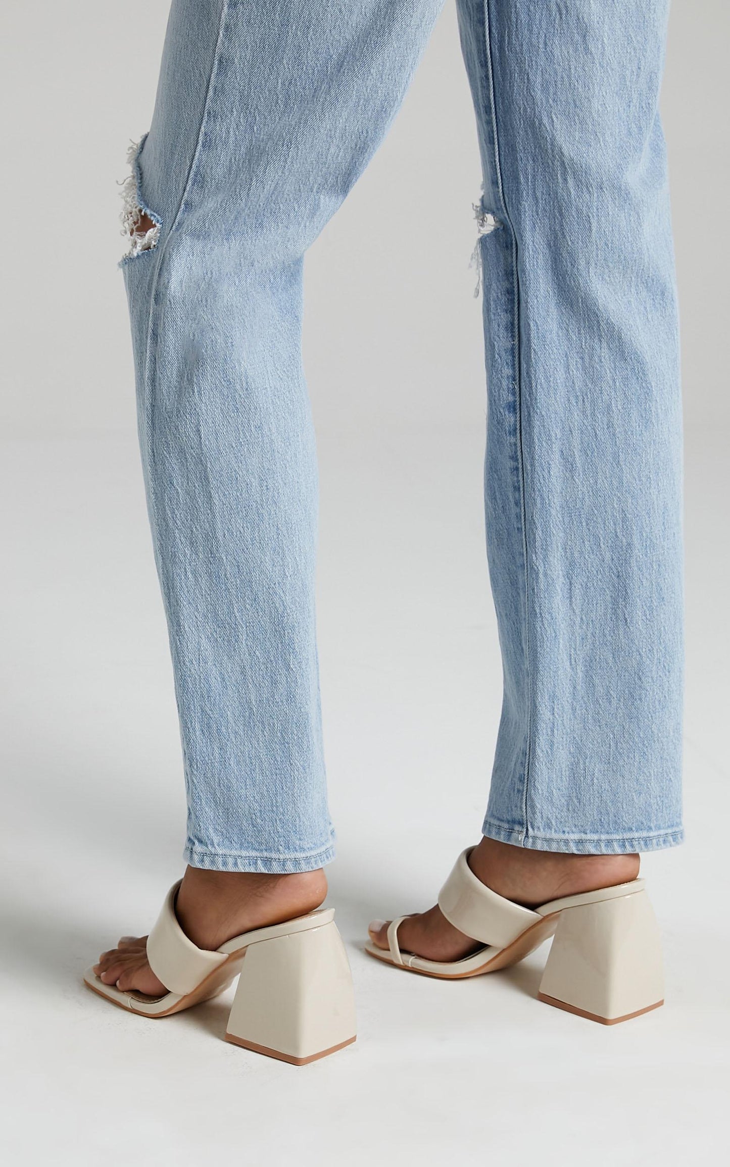 Public Desire - Caden Heels in Cream Patent