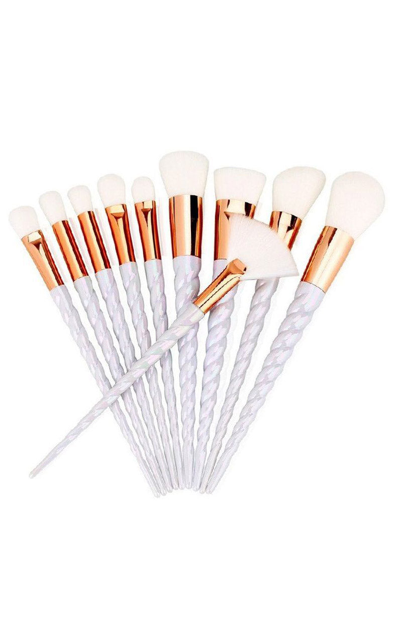 Unicorn Makeup brush set in lilac - 10 pc