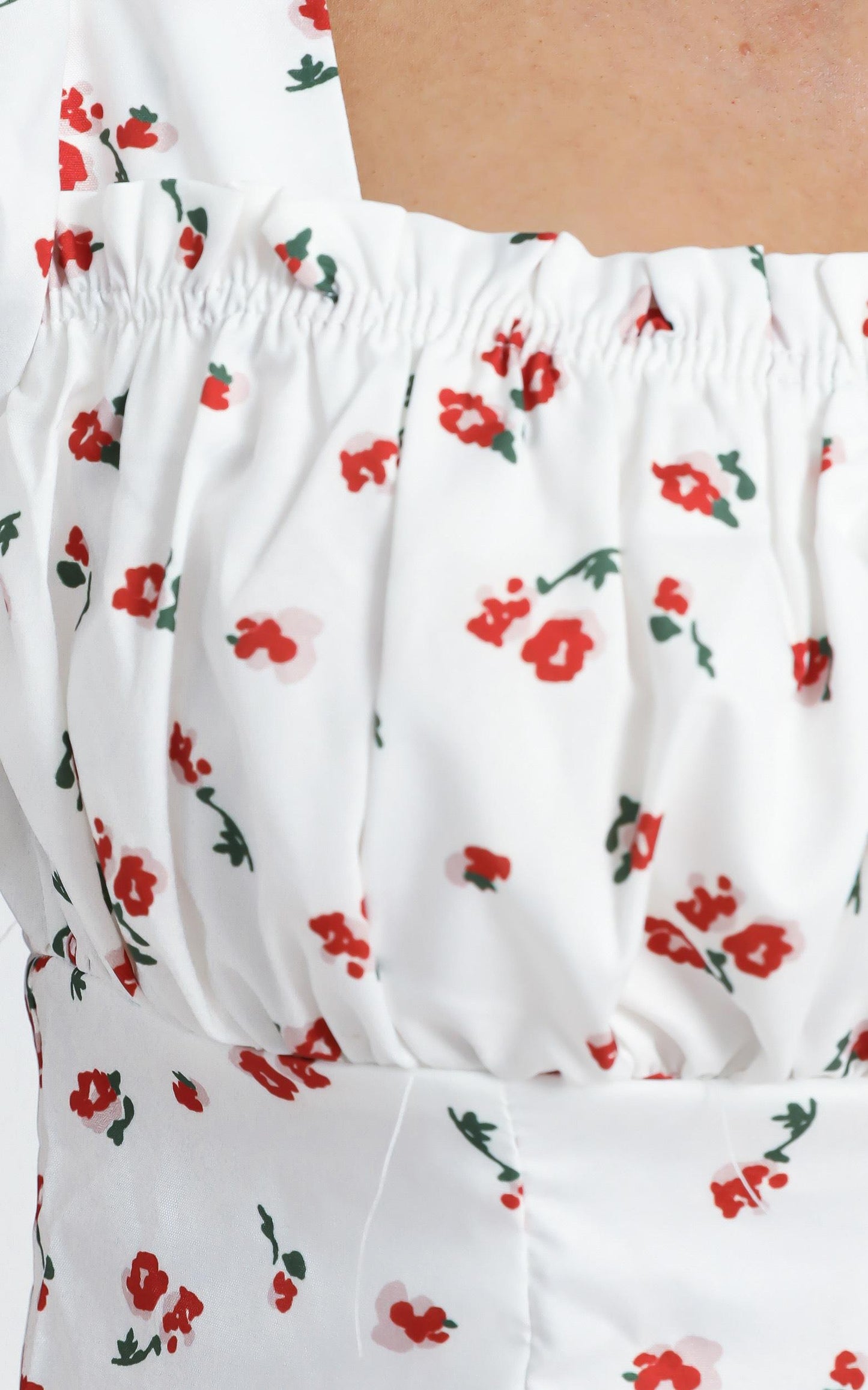 Ramsey Dress in White Floral