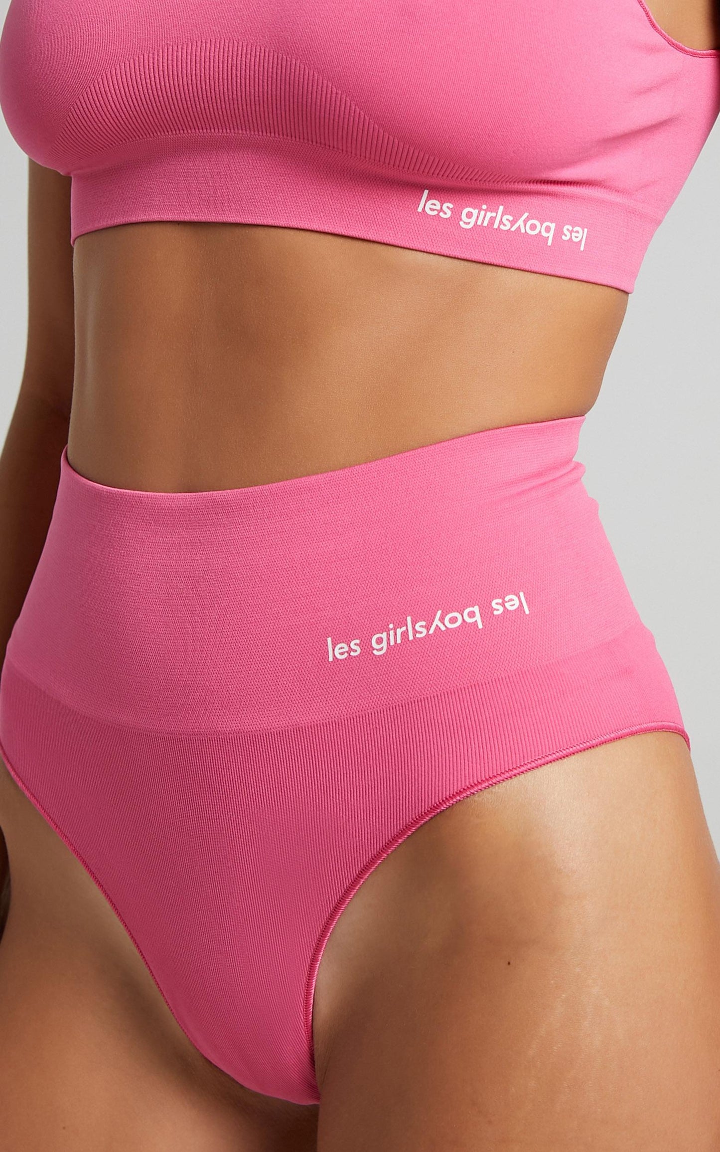 Les Girls Les Boys - Semi Sheer Brief in Raspberry