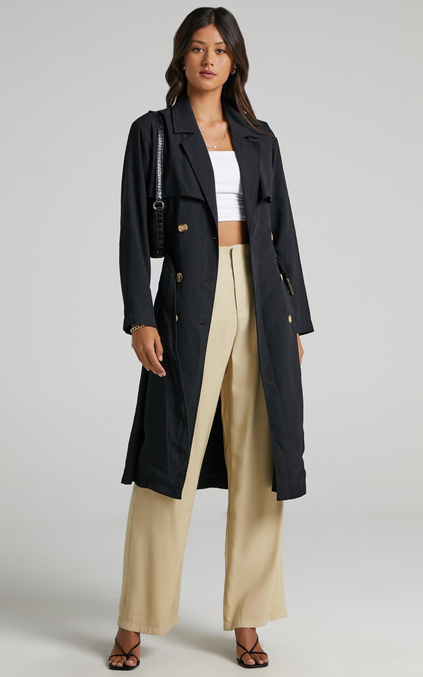 Lana Trench Coat in Black