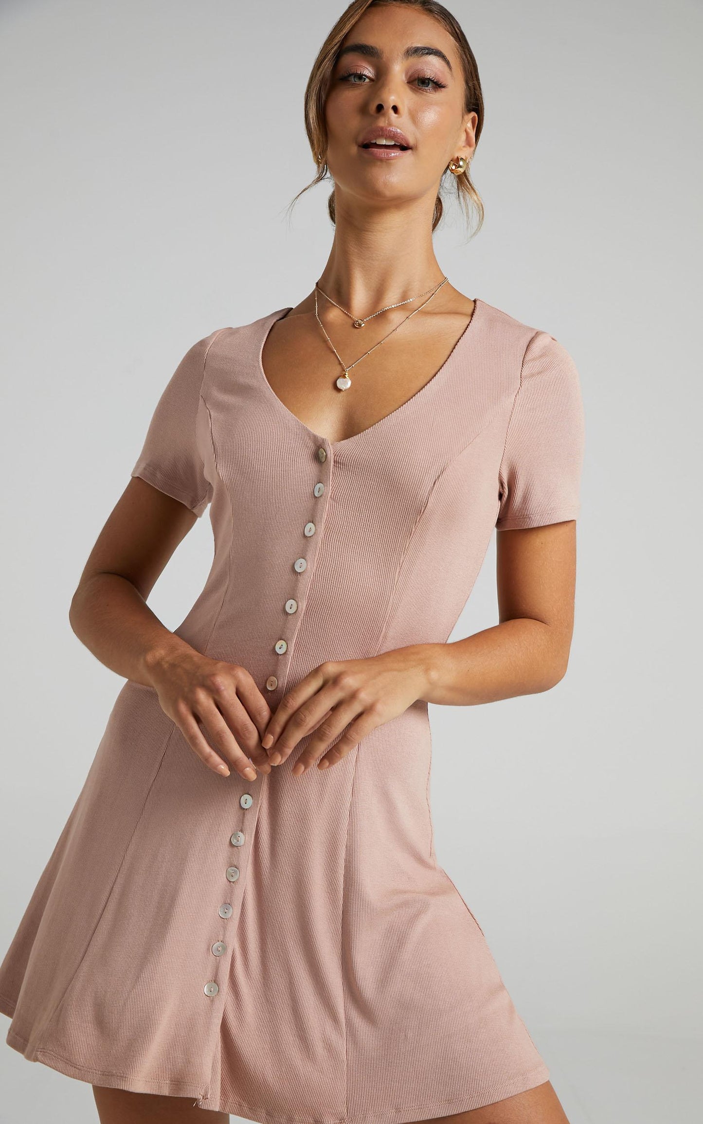 Changing Winds Dress In Blush