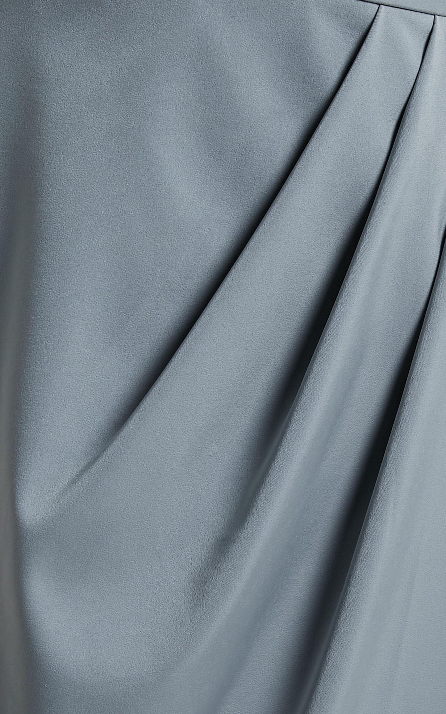 Felt So Happy Midi Dress - One Shoulder Drape Dress in Grey