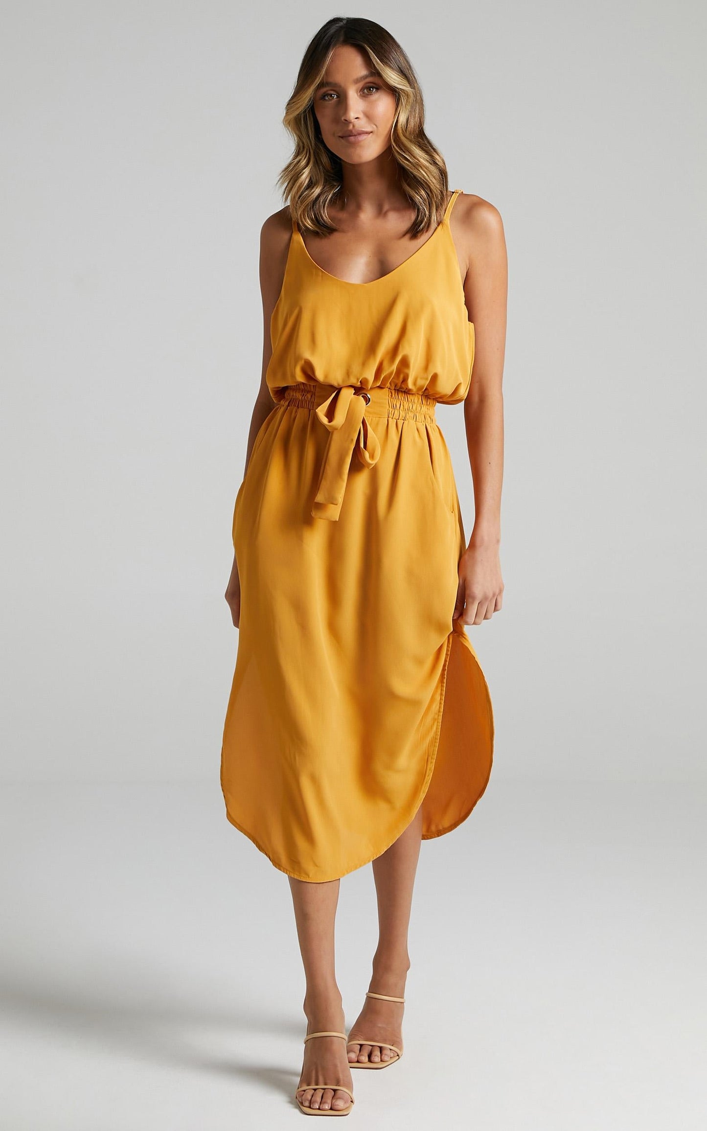 Get Things Done Dress in Mustard