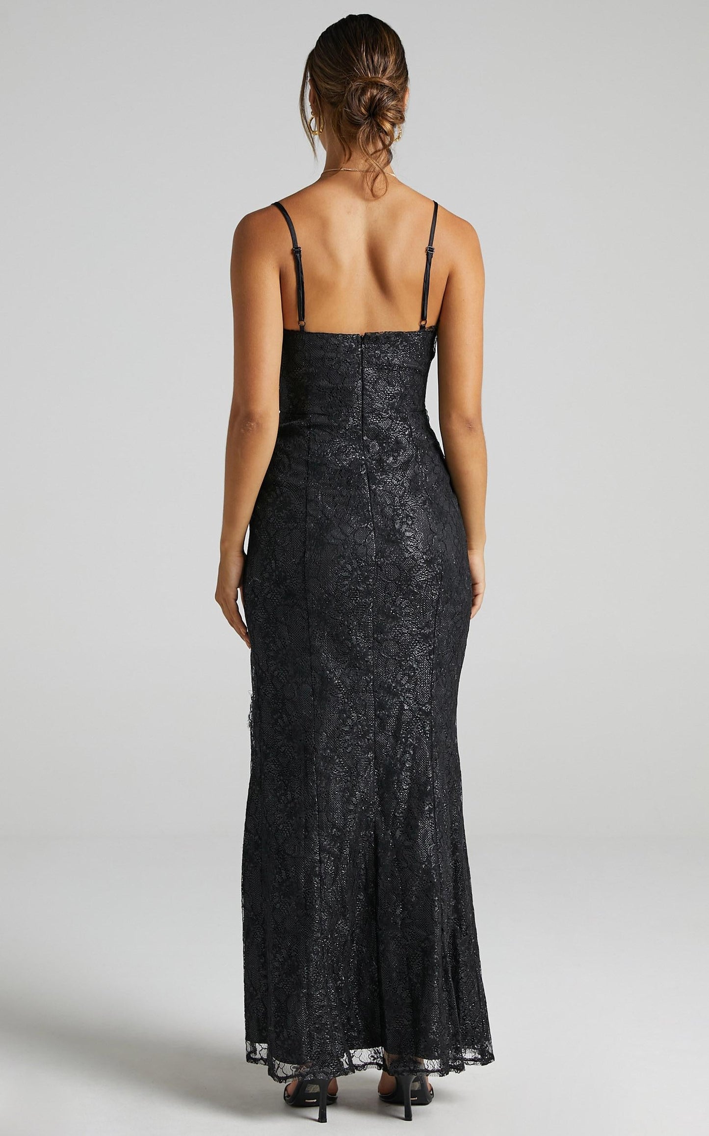 Stay Flow Dress in Black Lace