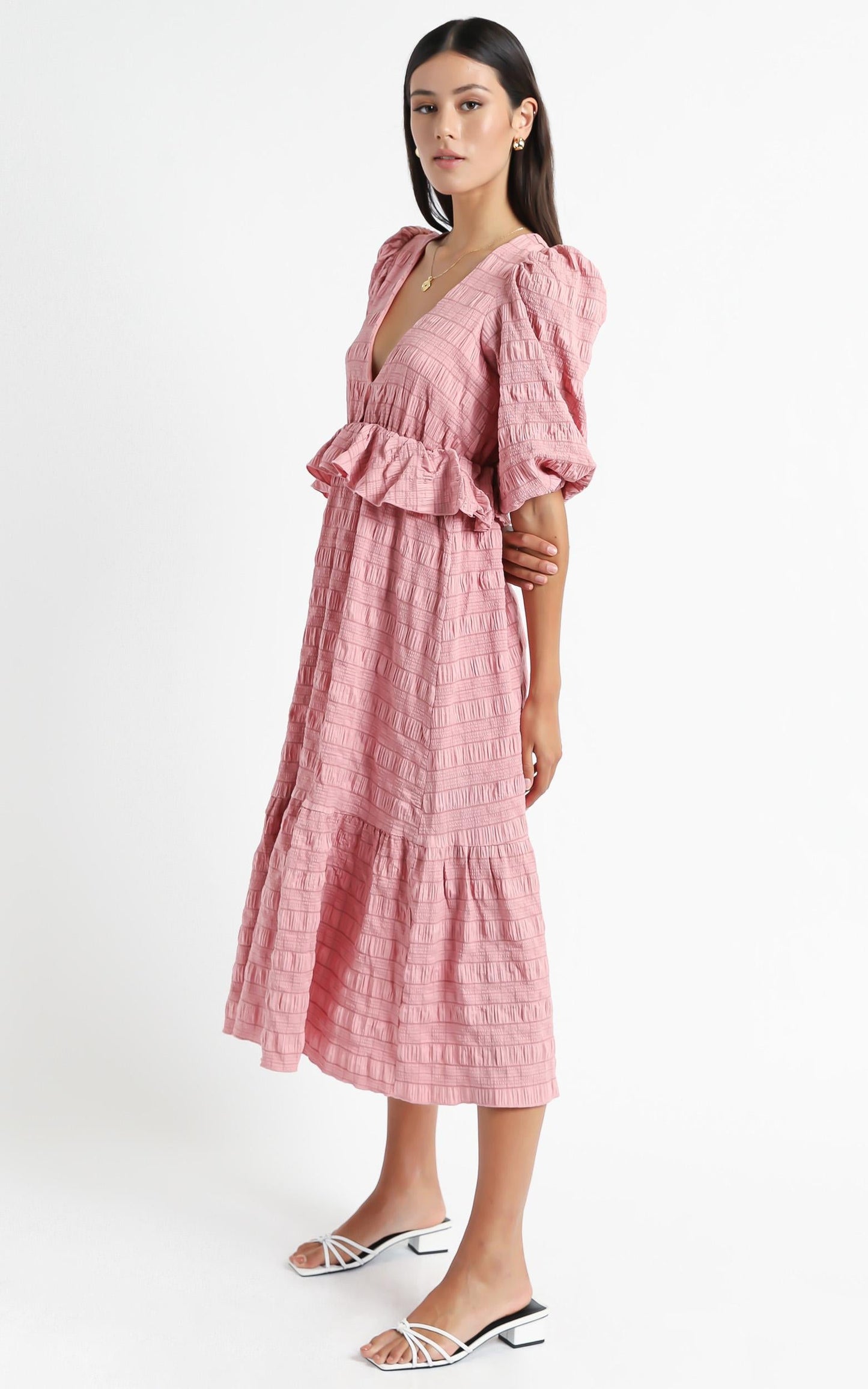 Addilyn Dress in Rose Check