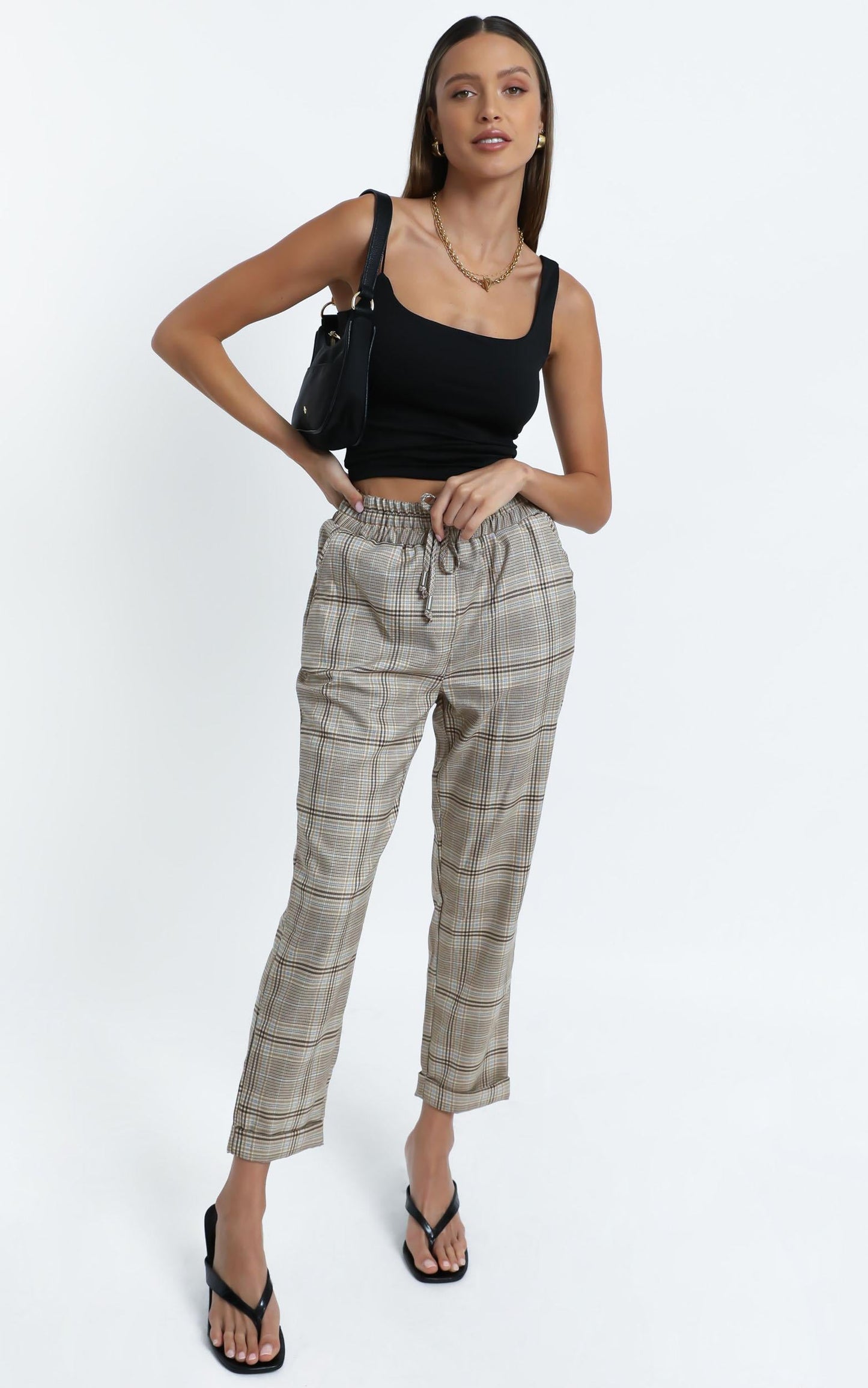 Emil Pants in Beige Check