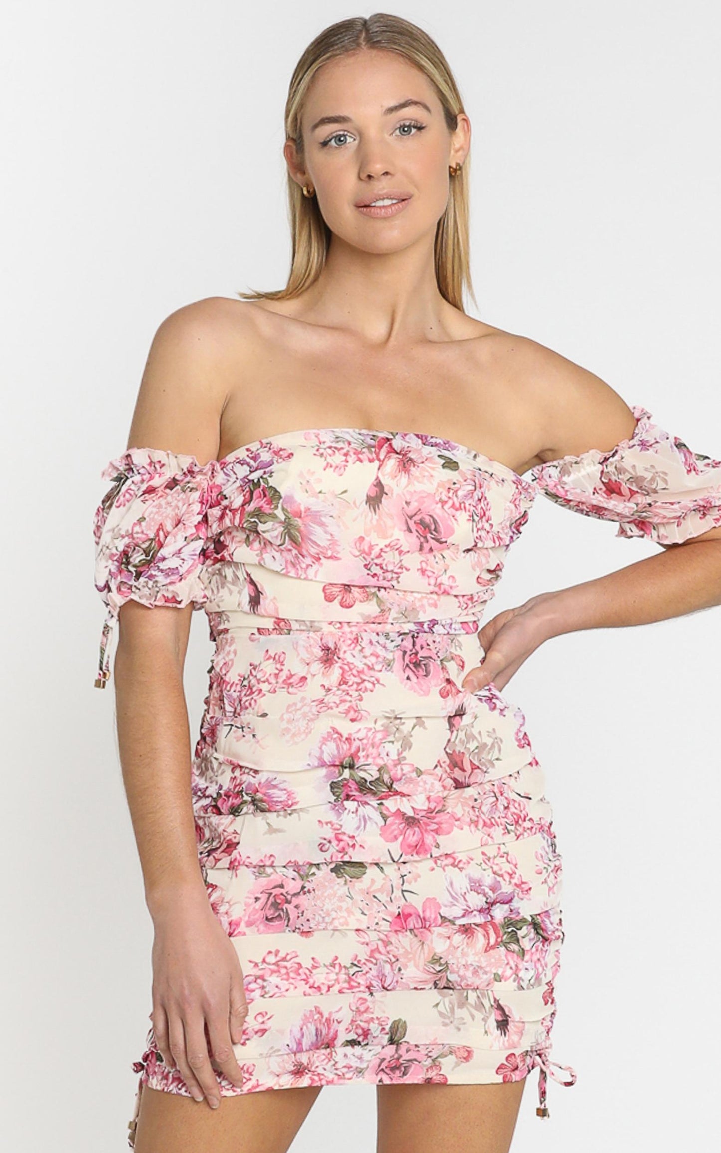 Cant Get You Off My Mind Dress in Pink Floral