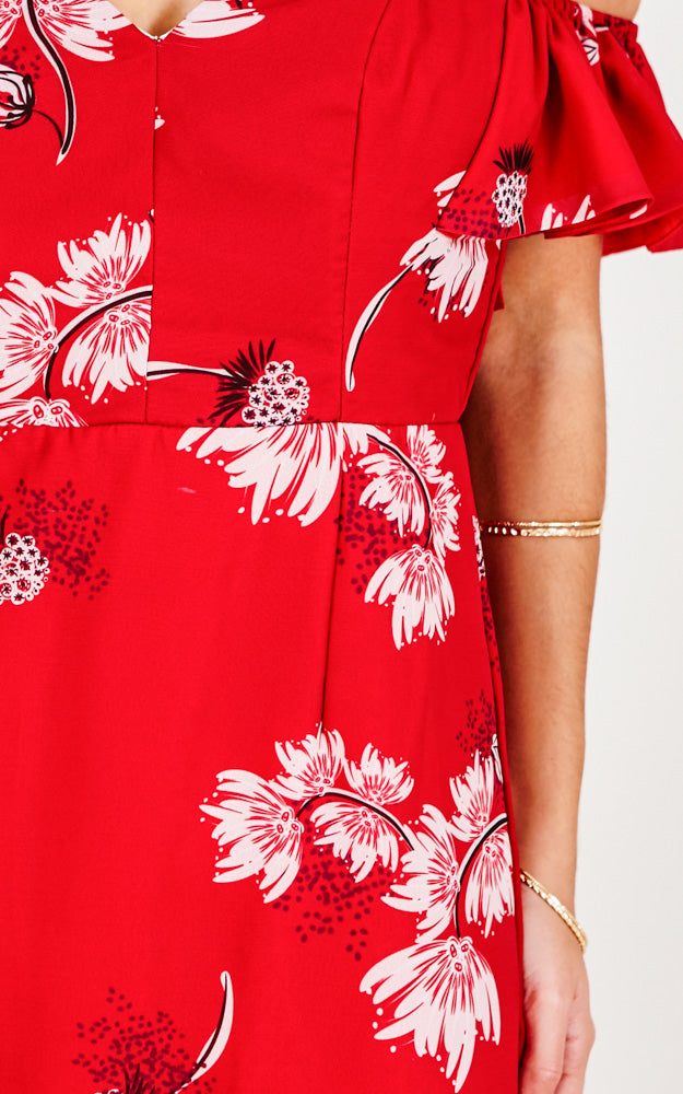 After You Dress In Red Floral