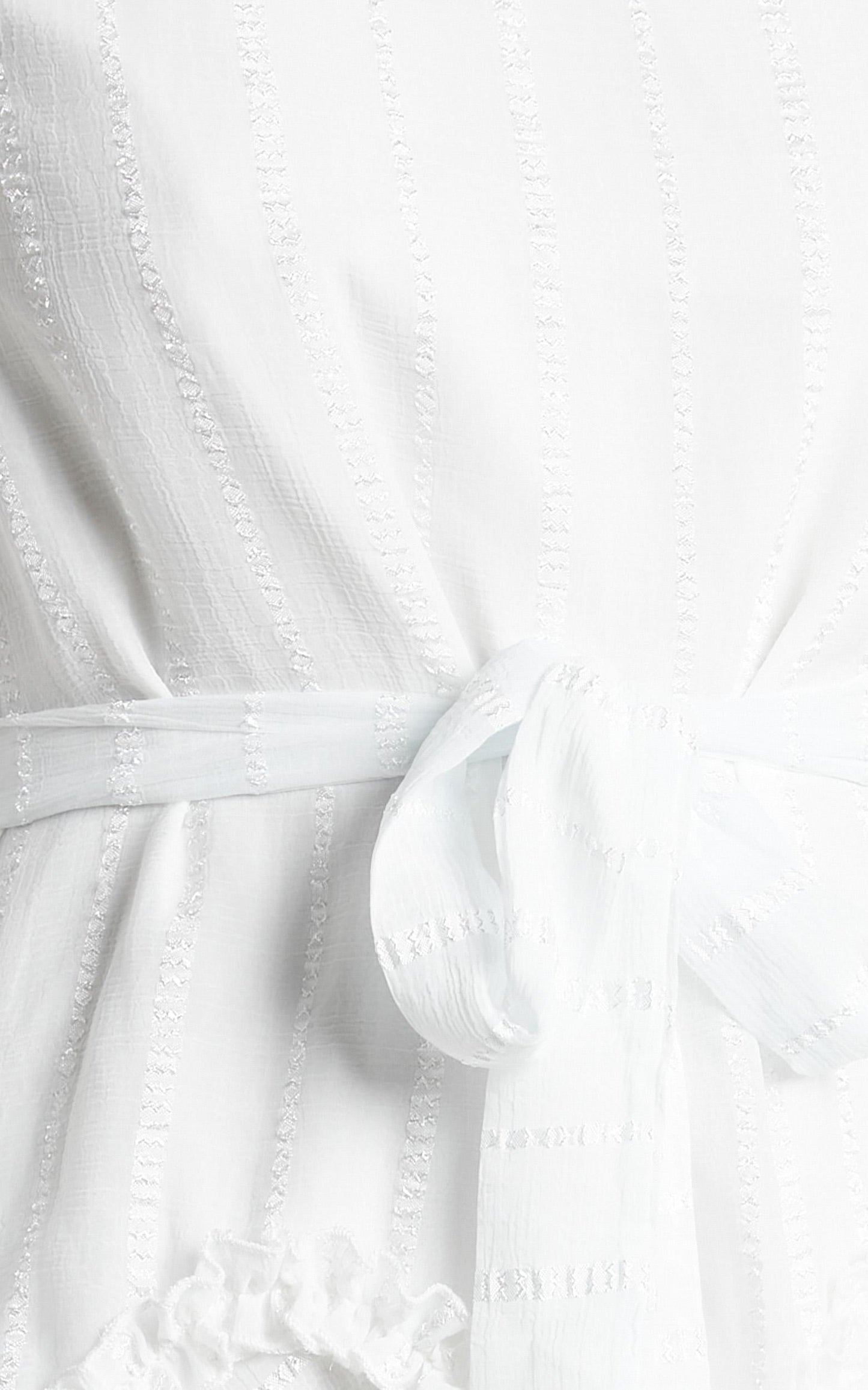 Slow Me Down Bell Sleeve Mini Dress in White