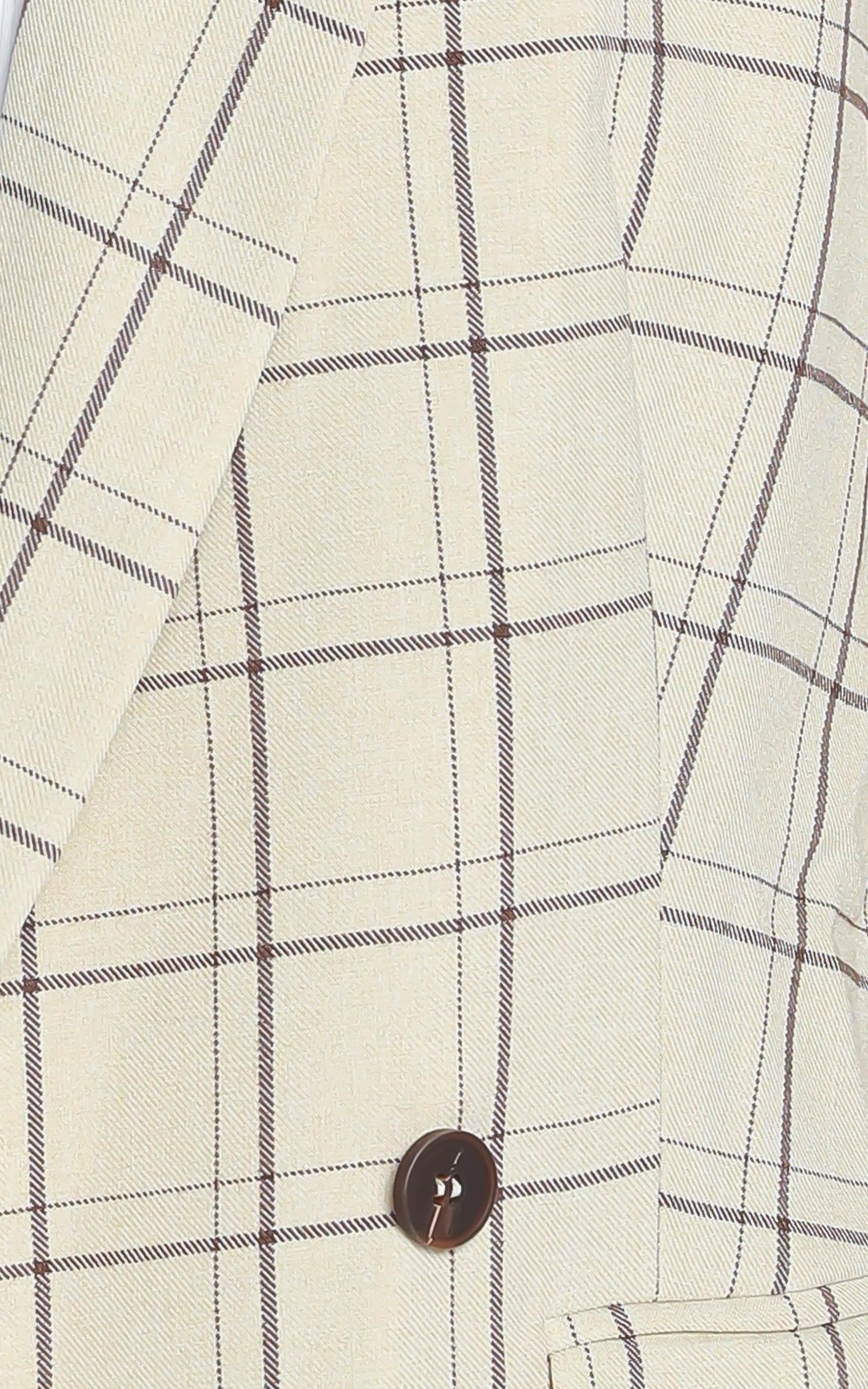 Sort It Out Blazer - Double Breasted Blazer in Cream Check