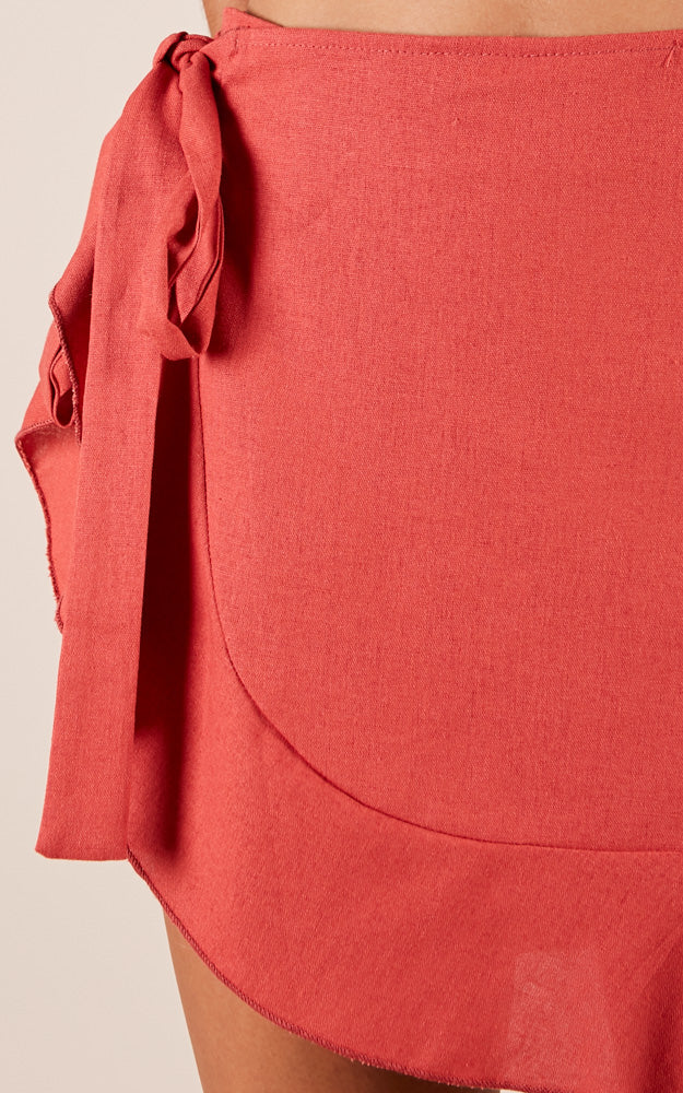 Until The End Skort In Red